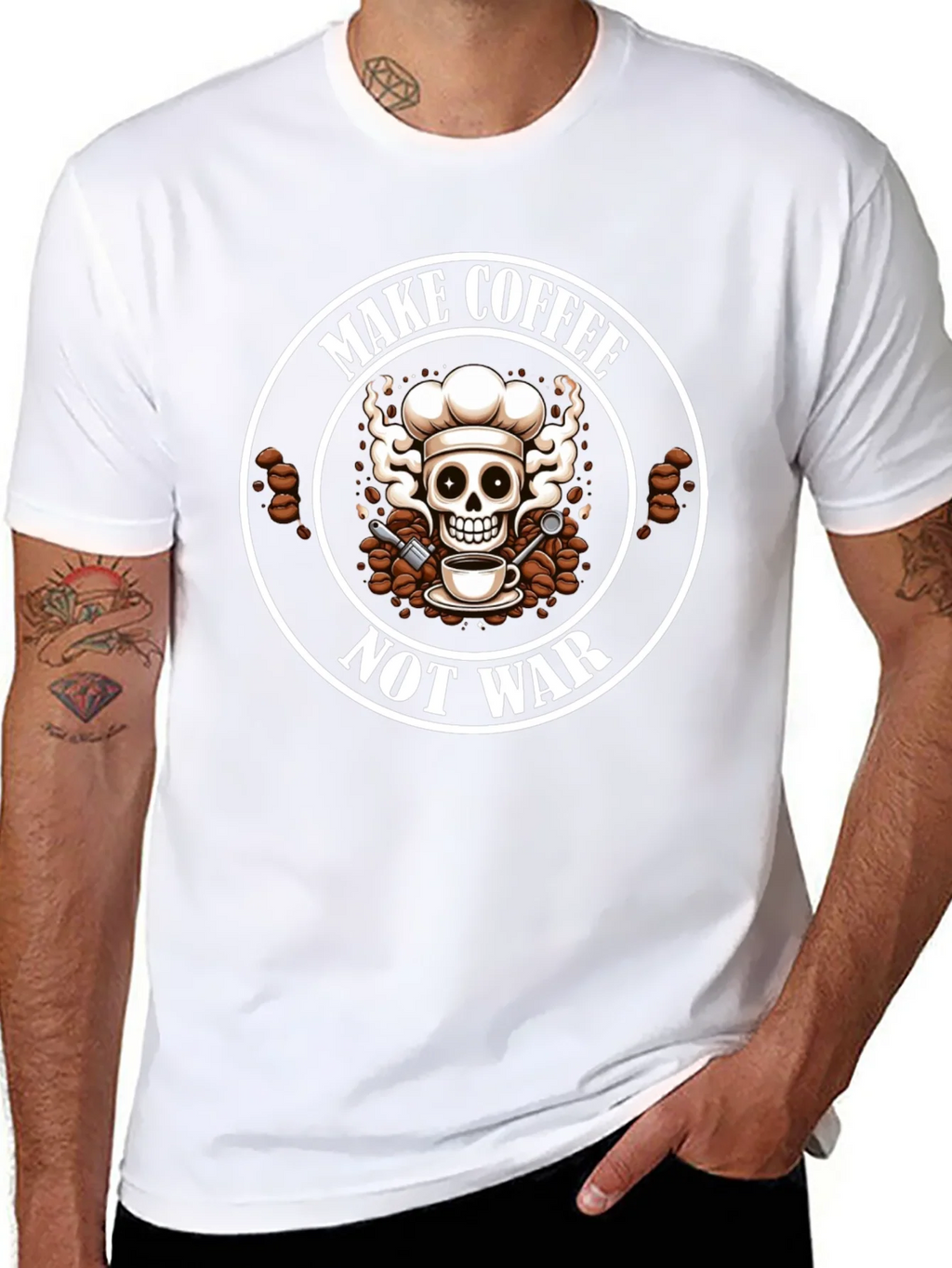 Make Coffee Not War Graphic T-Shirt product image 7