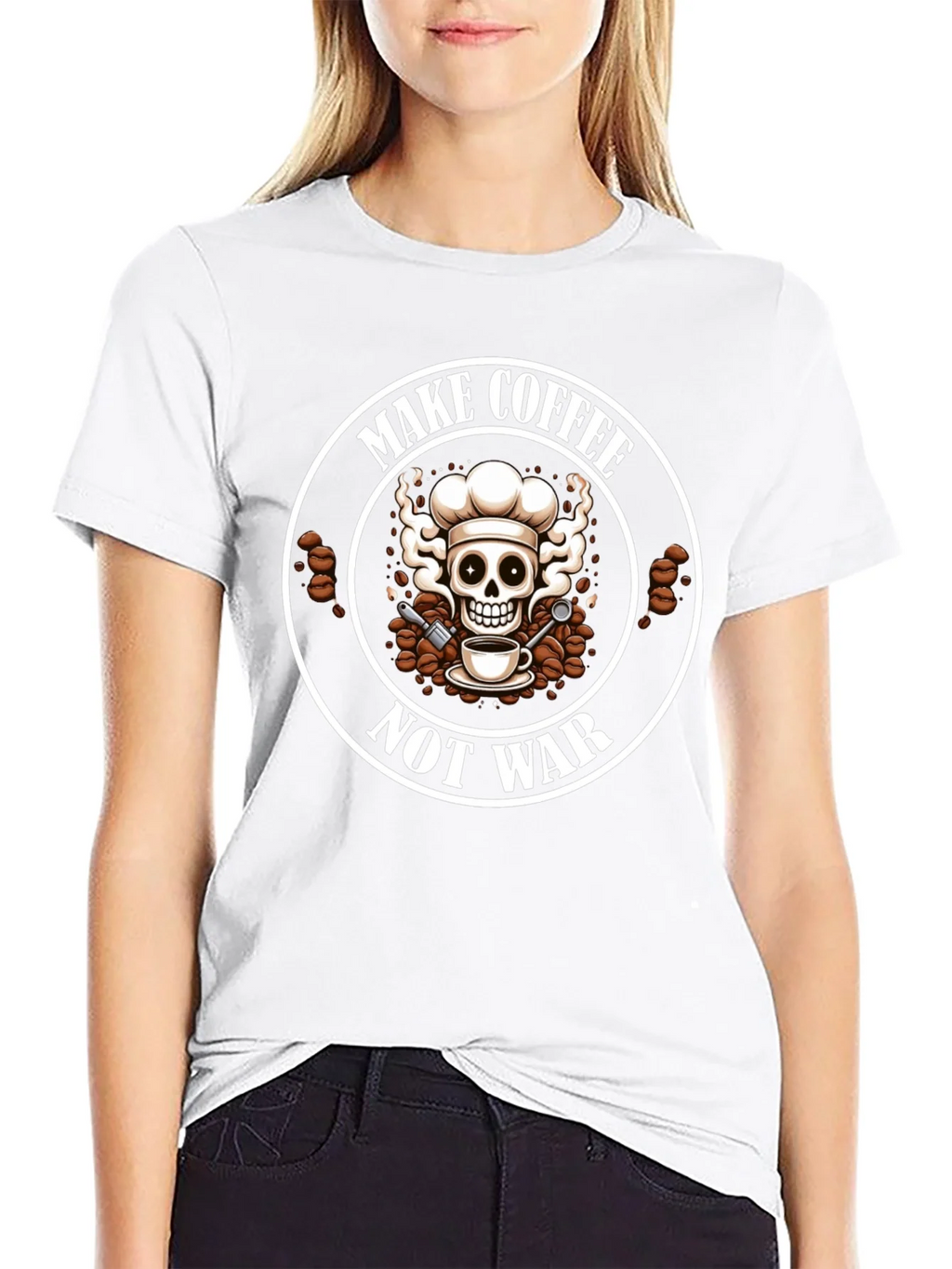 Make Coffee Not War Graphic T-Shirt product image 8