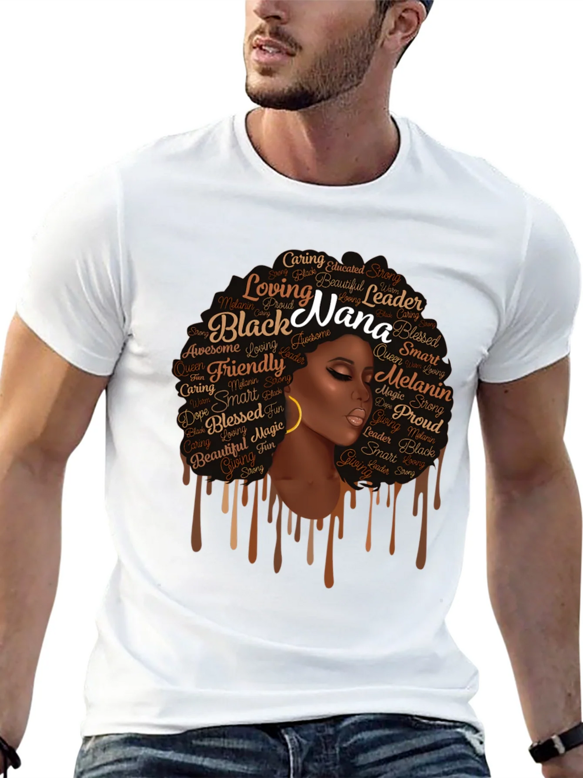 Black Nana Graphic T-Shirt - Afro Queen Tee product image 12