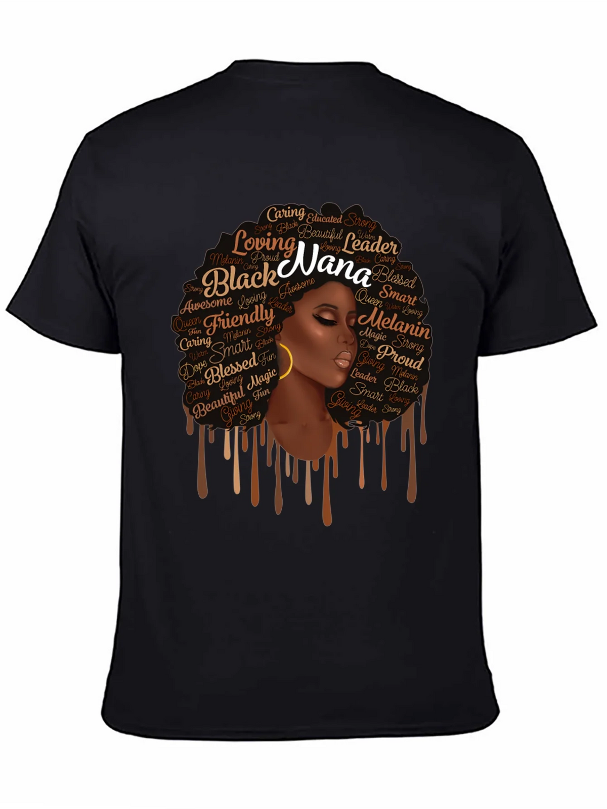 Black Nana Graphic T-Shirt - Afro Queen Tee product image 4