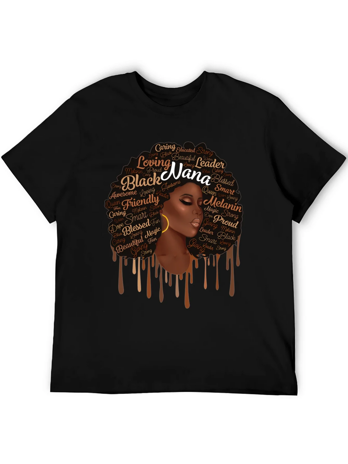 Black Nana Graphic T-Shirt - Afro Queen Tee product image 5