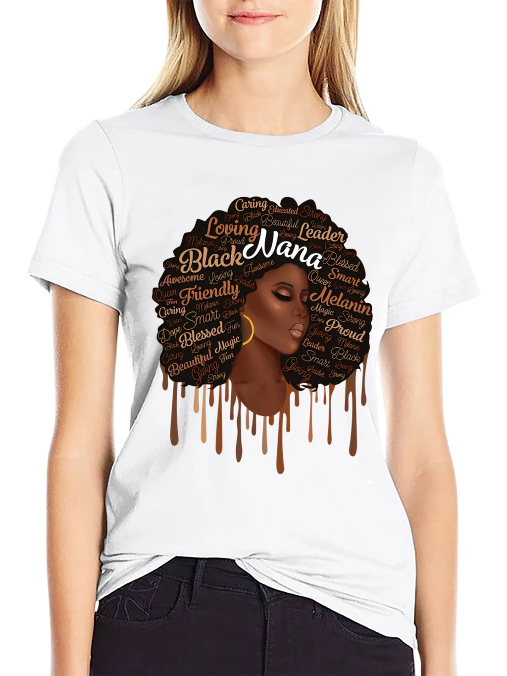Black Nana Graphic T-Shirt - Afro Queen Tee product image 8