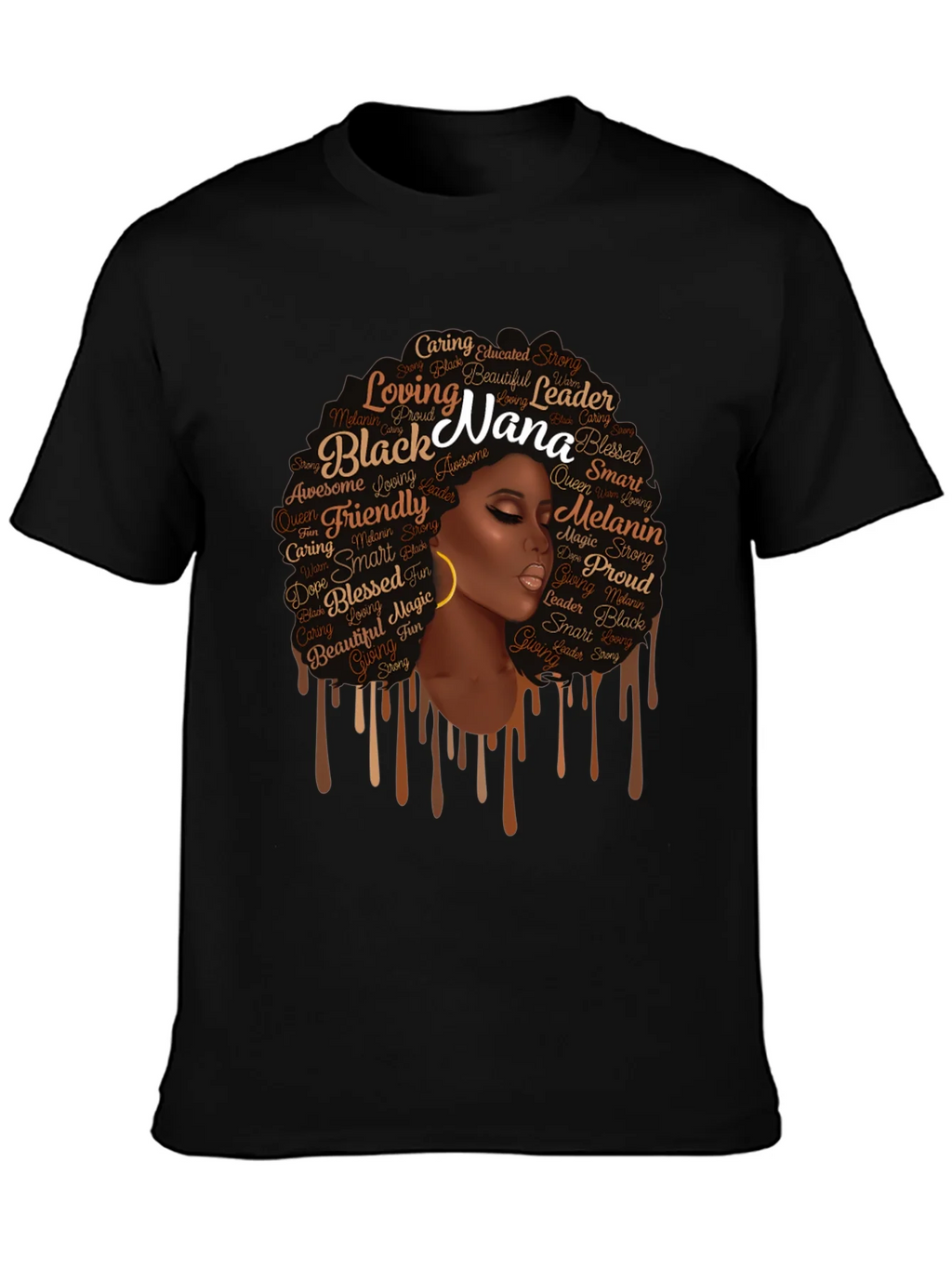 Black Nana Graphic T-Shirt - Afro Queen Tee product image 3