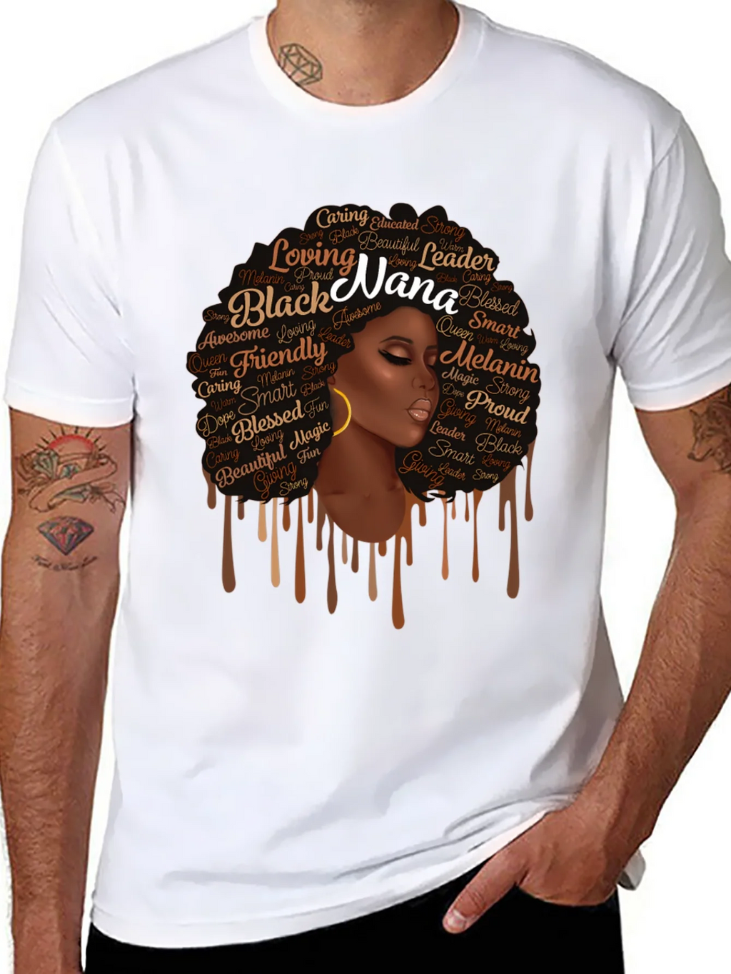 Black Nana Graphic T-Shirt - Afro Queen Tee product image 7