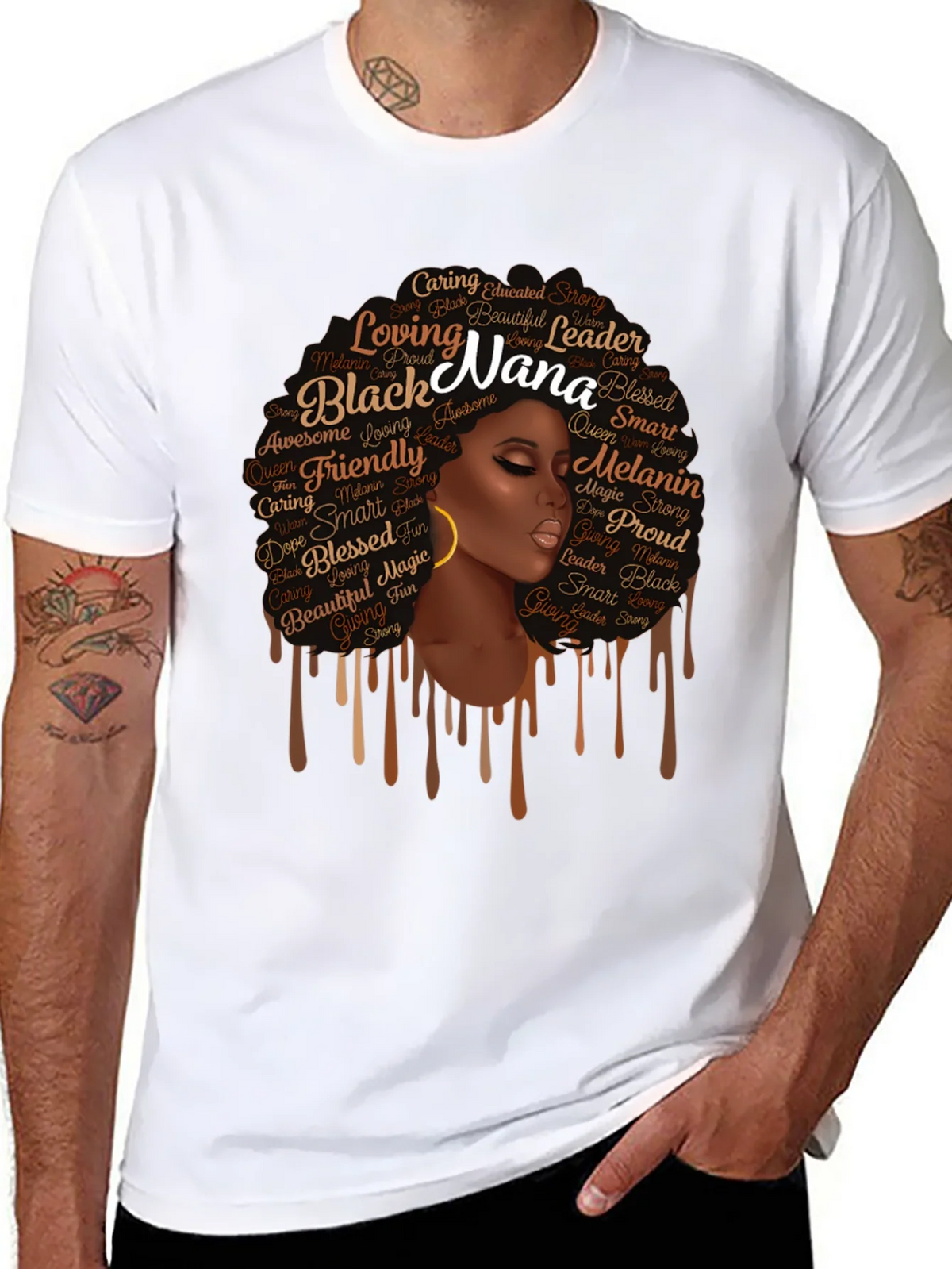 Black Nana Graphic T-Shirt - Afro Queen Tee product image 7