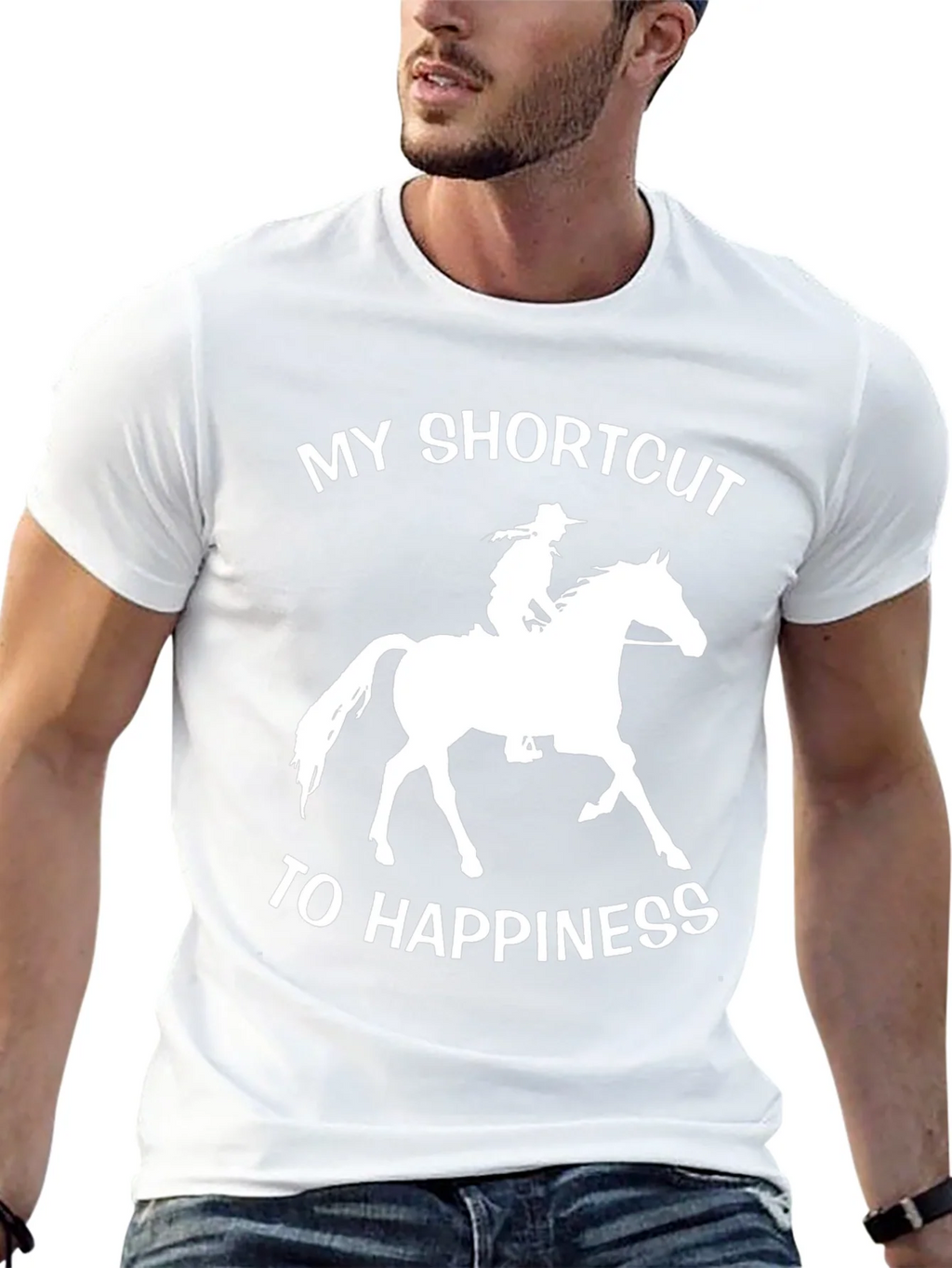 Horseback Riding Shortcut to Happiness T-Shirt product image 12