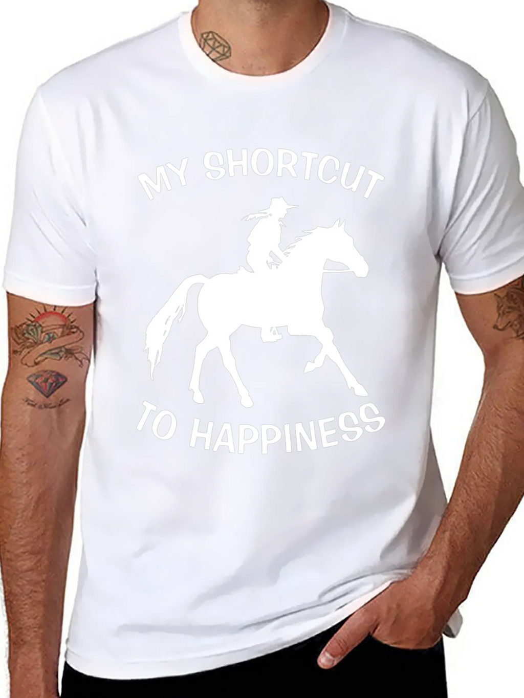 Horseback Riding Shortcut to Happiness T-Shirt product image 7