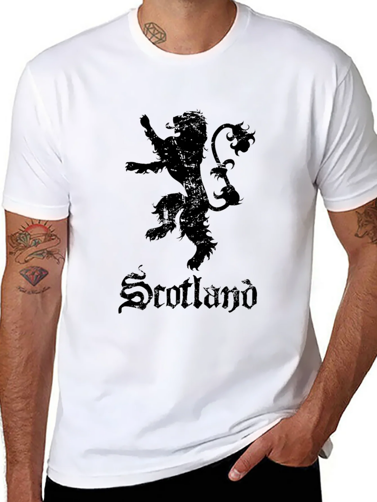 Scotland Lion Rampant Black T-Shirt product image 7