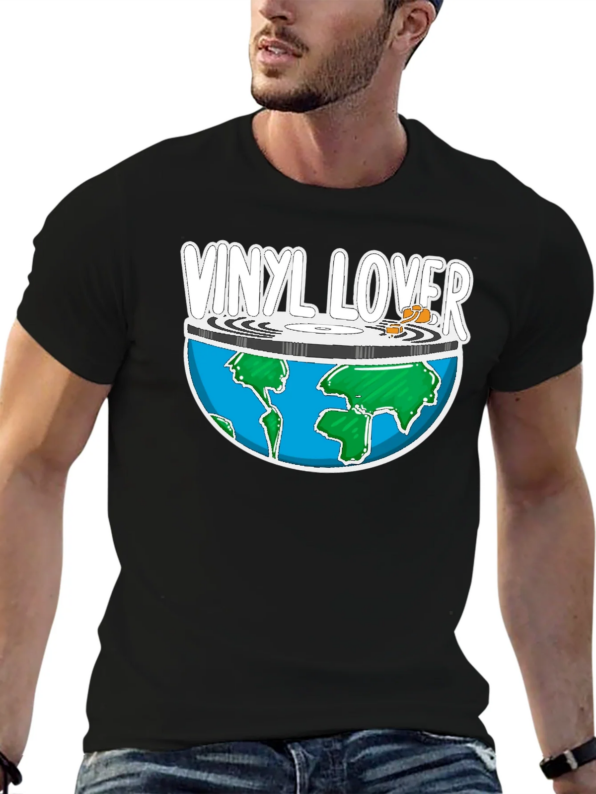 Vinyl Lover Graphic T-Shirt product image 5