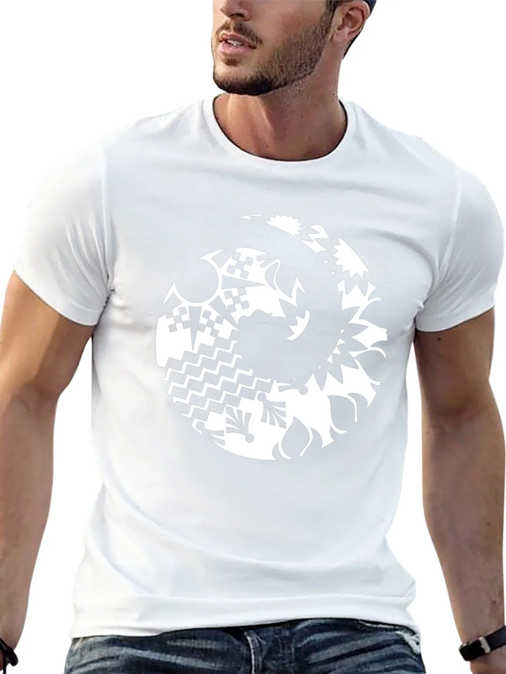 Abstract Graphic Tee - Black Casual Style product image 12