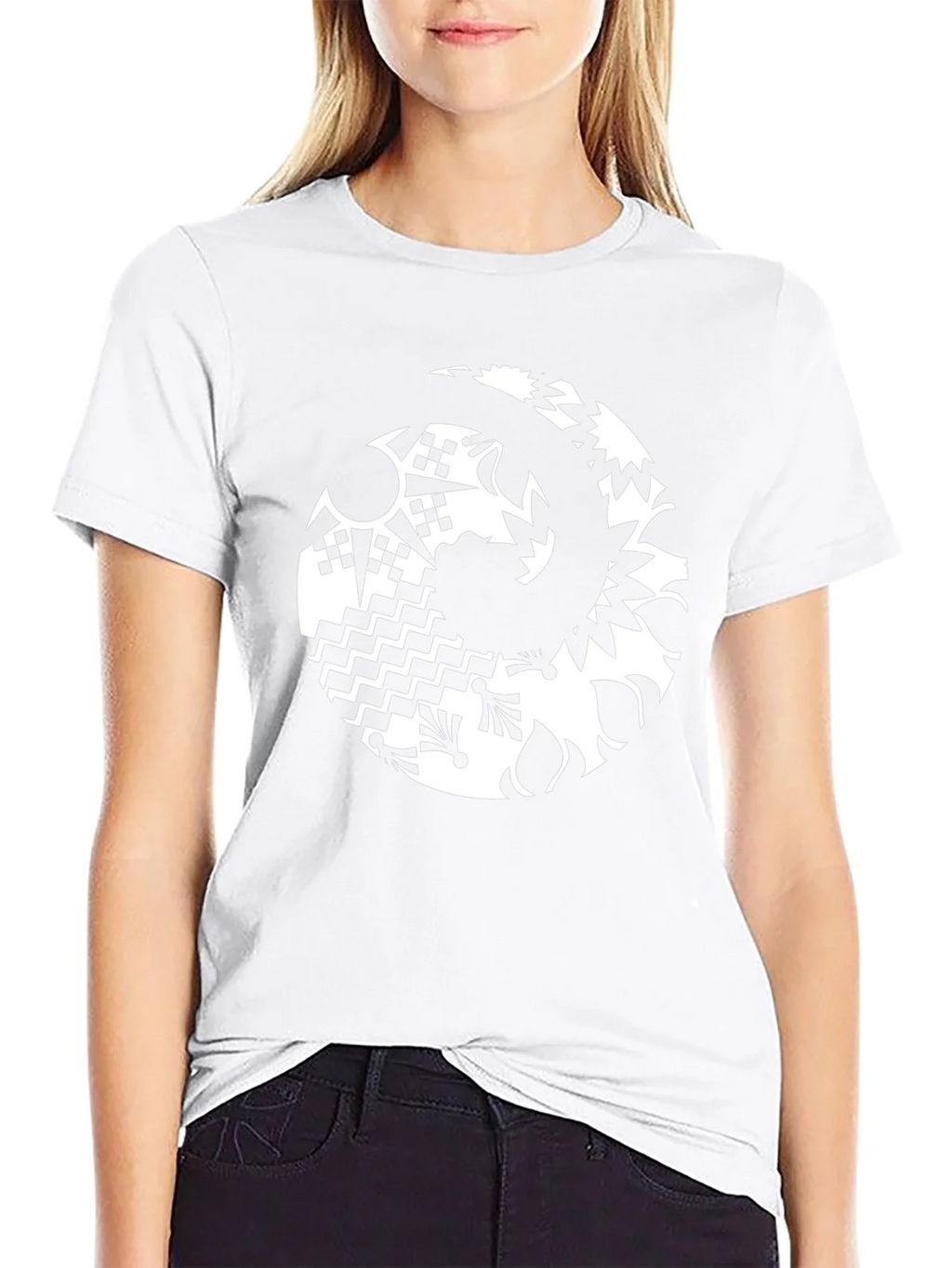 Abstract Graphic Tee - Black Casual Style product image 8