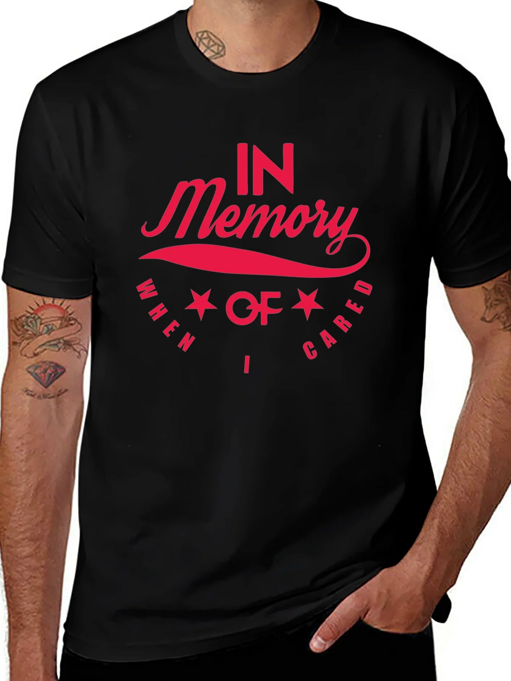 In Memory I Cared Black T-Shirt product image 1