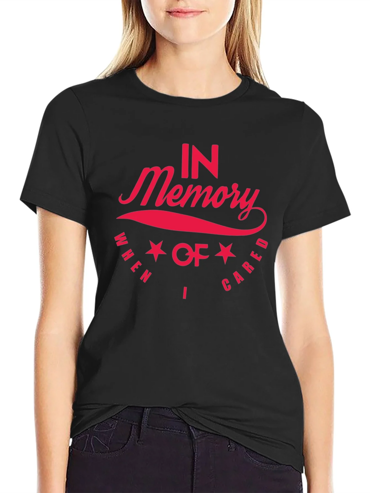 In Memory I Cared Black T-Shirt product image 2