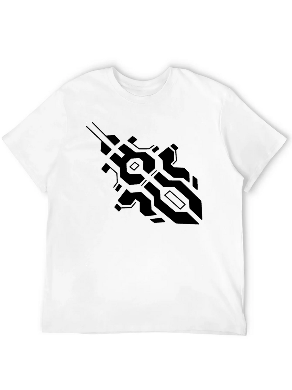 Tech Pattern Black Tee - Modern Design product image 11