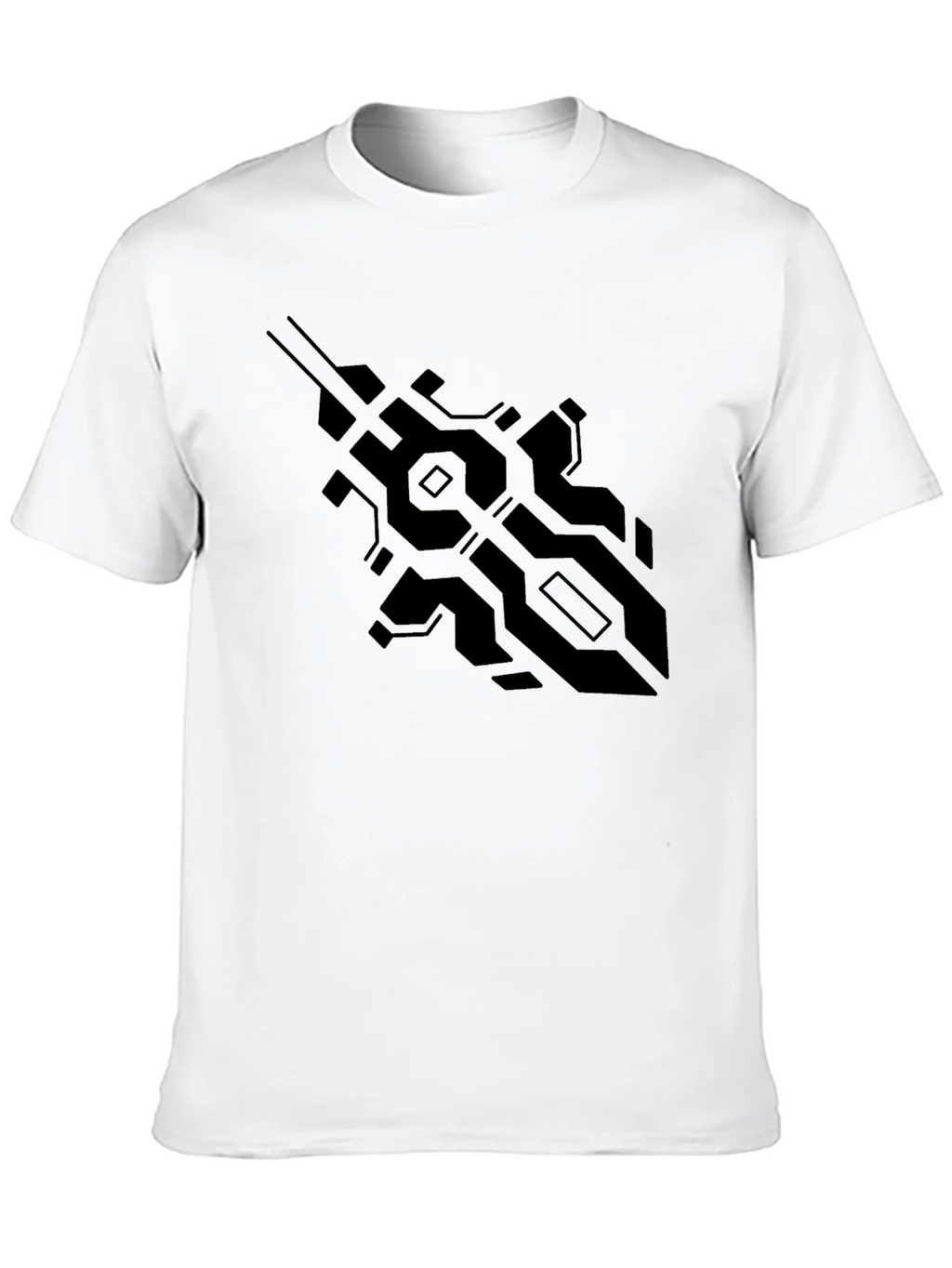 Tech Pattern Black Tee - Modern Design product image 9