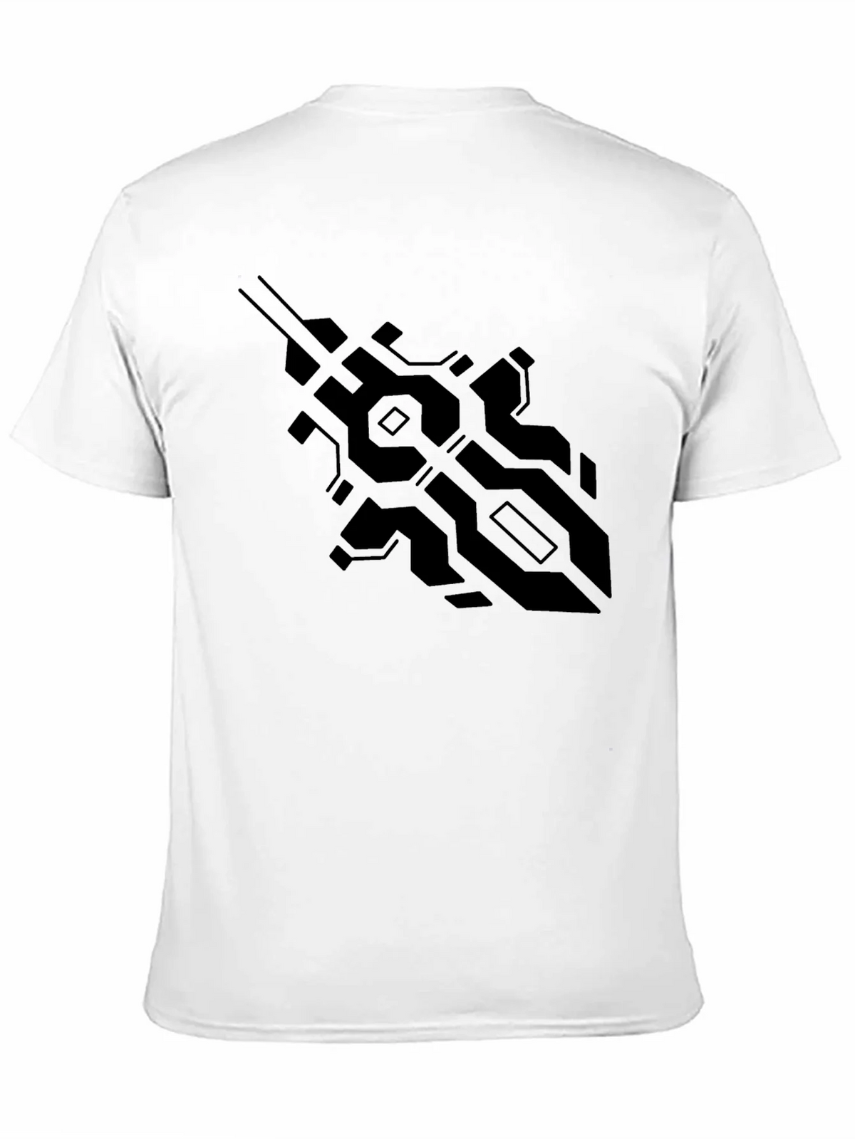 Tech Pattern Black Tee - Modern Design product image 10