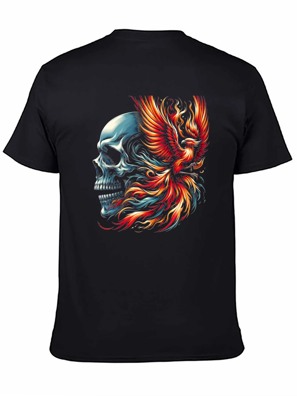 Skull Phoenix Graphic T-Shirt - Black product image 4