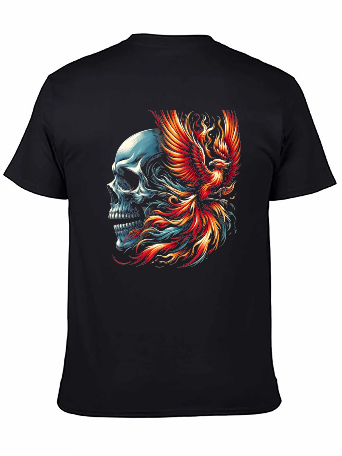 Skull Phoenix Graphic T-Shirt - Black product image 4