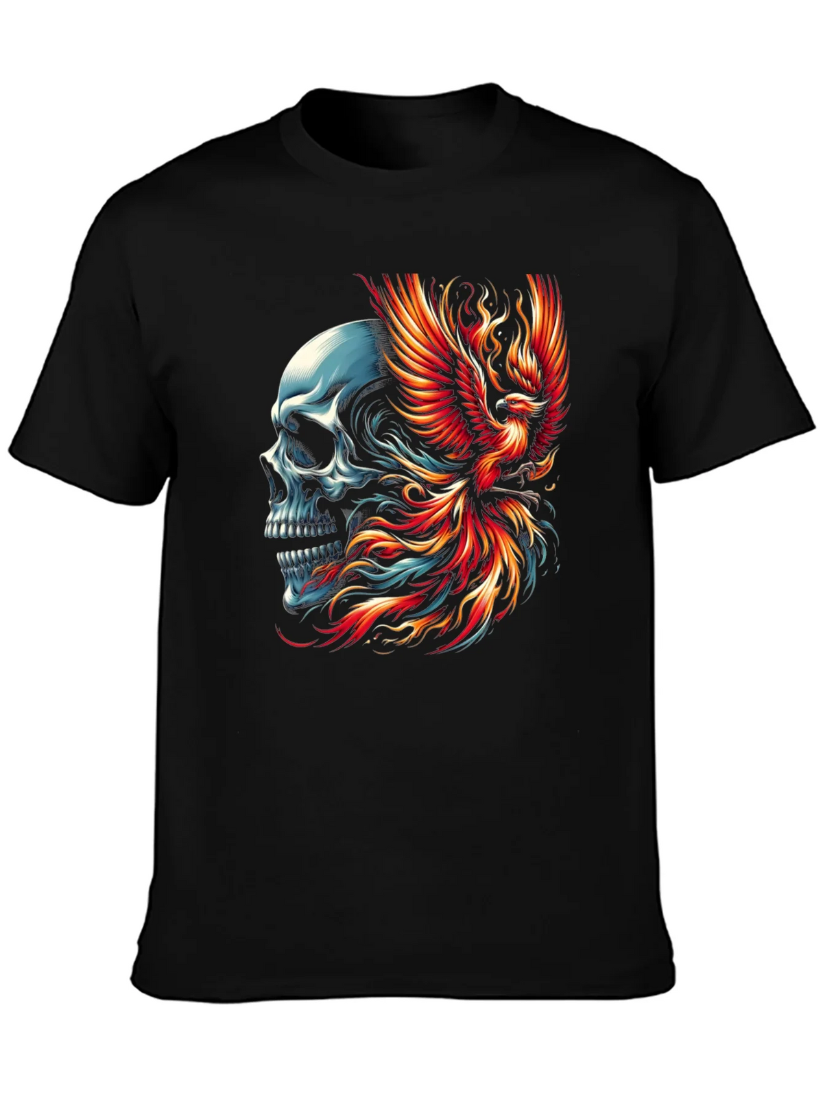 Skull Phoenix Graphic T-Shirt - Black product image 3
