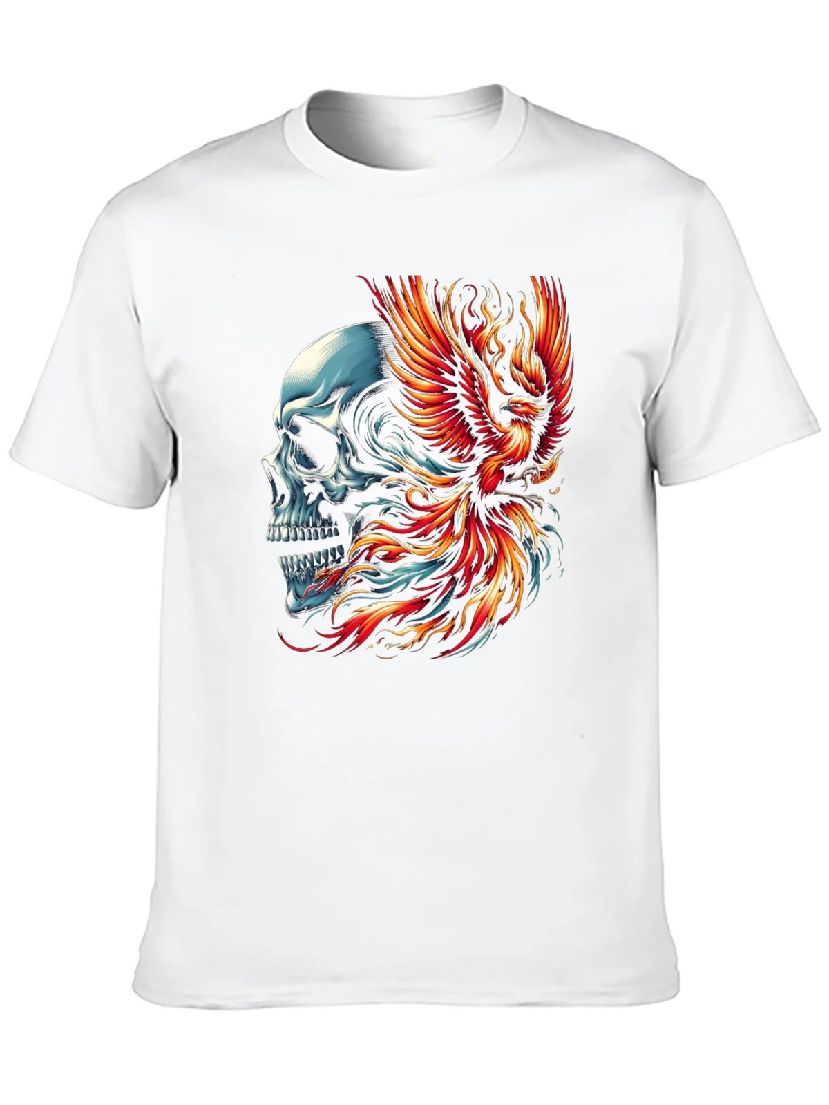 Skull Phoenix Graphic T-Shirt - Black product image 9