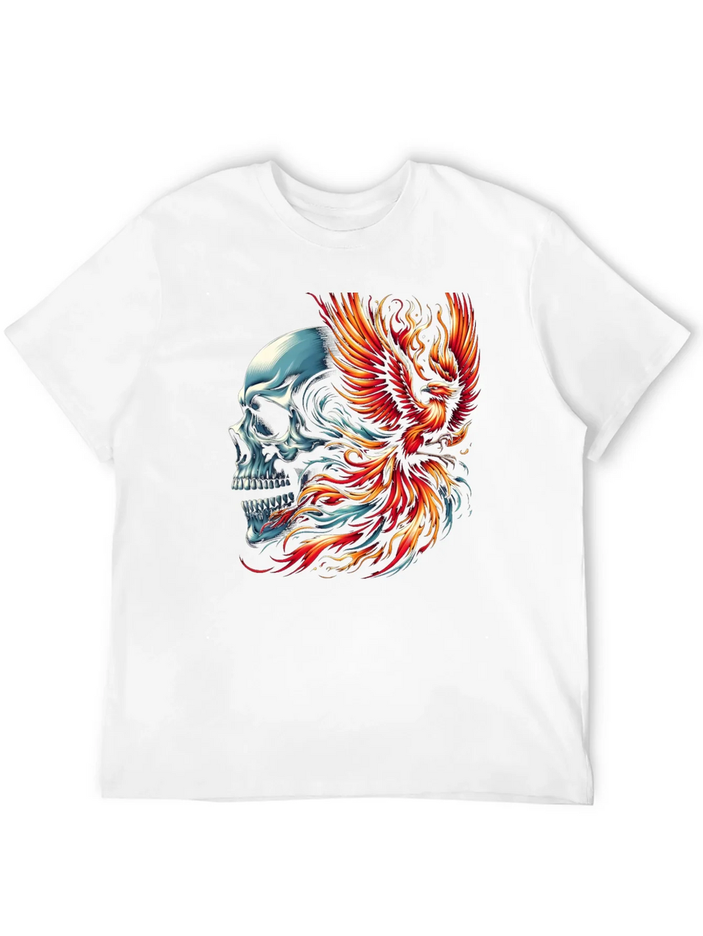Skull Phoenix Graphic T-Shirt - Black product image 11