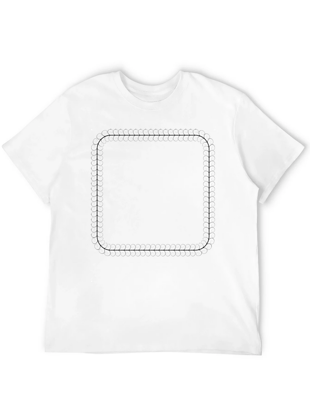 Mens Black Rounded Square Graphic Tee product image 11