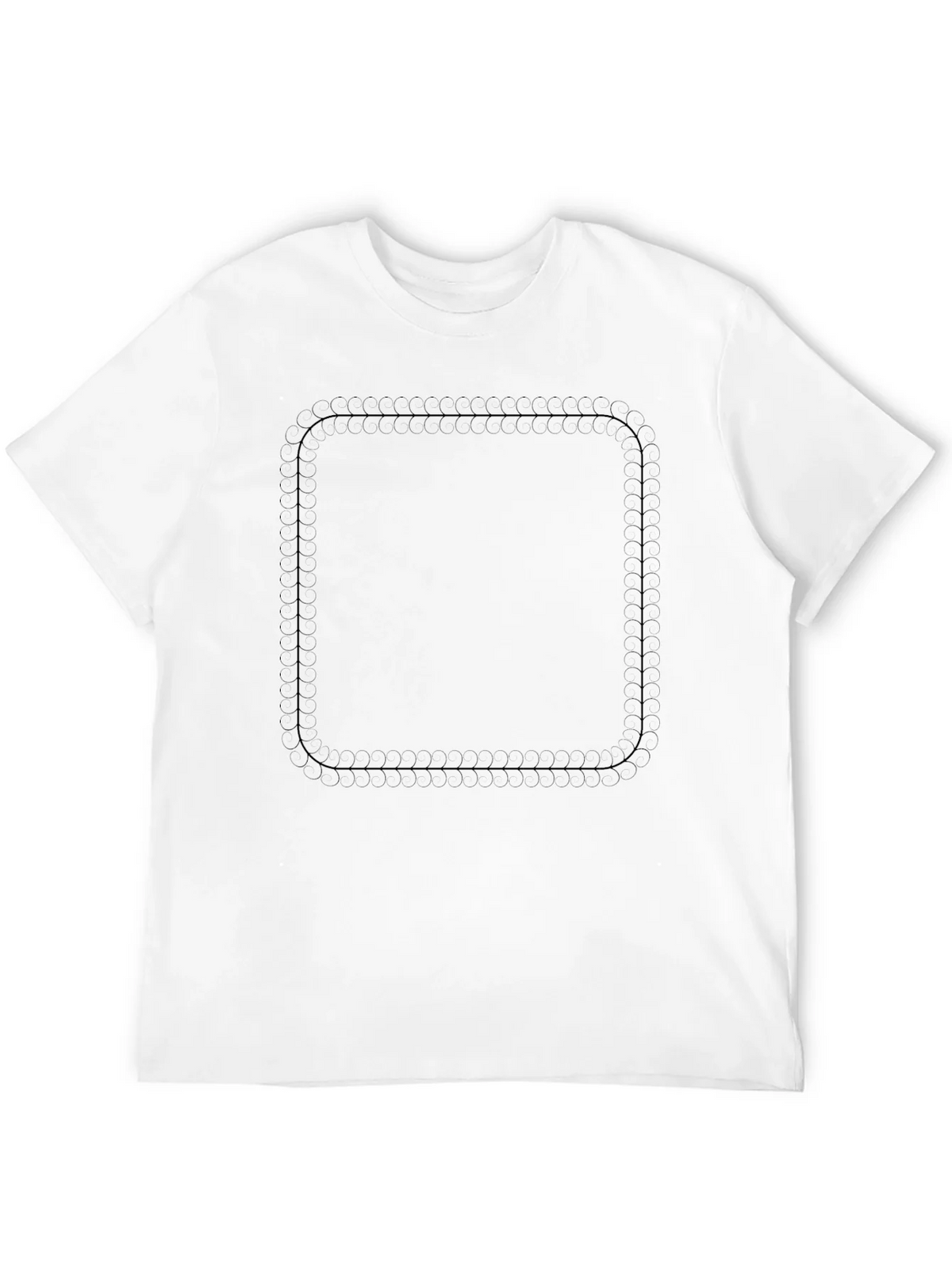 Mens Black Rounded Square Graphic Tee product image 11