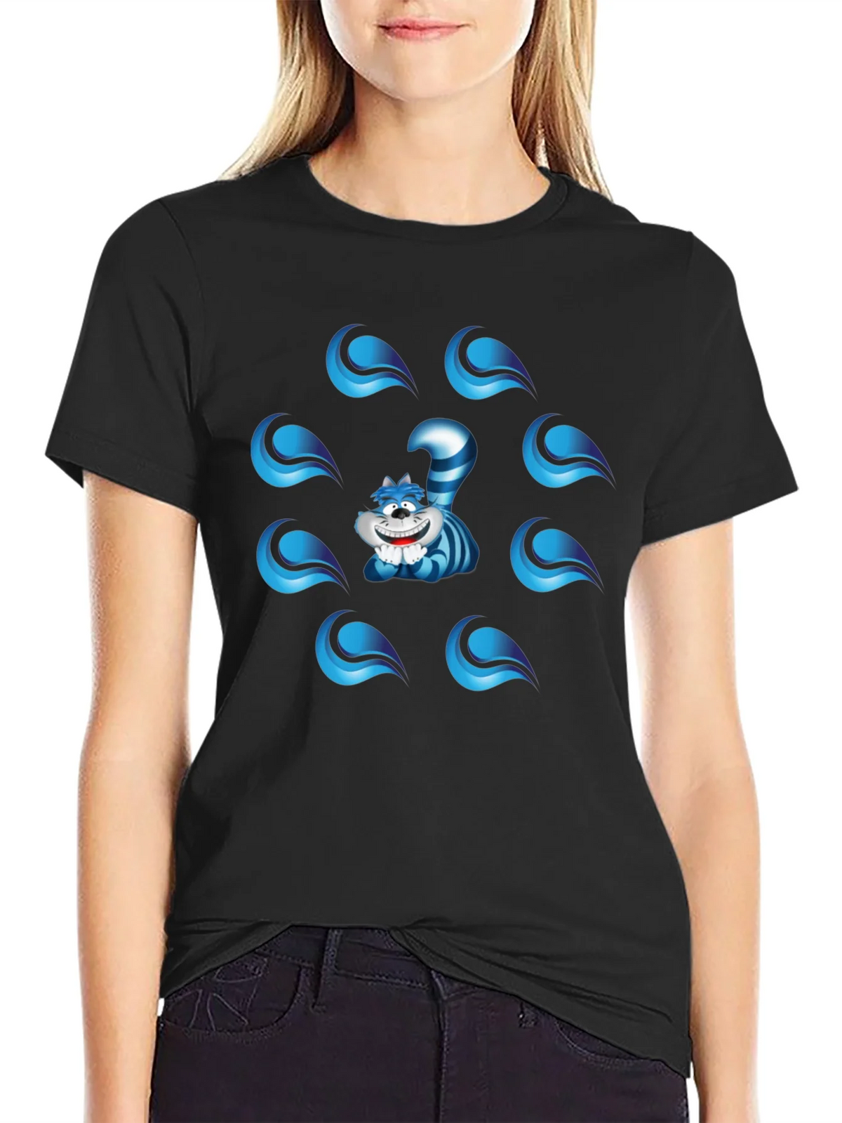 Cheshire Cat Graphic T-Shirt - Mens Black Tee product image 2