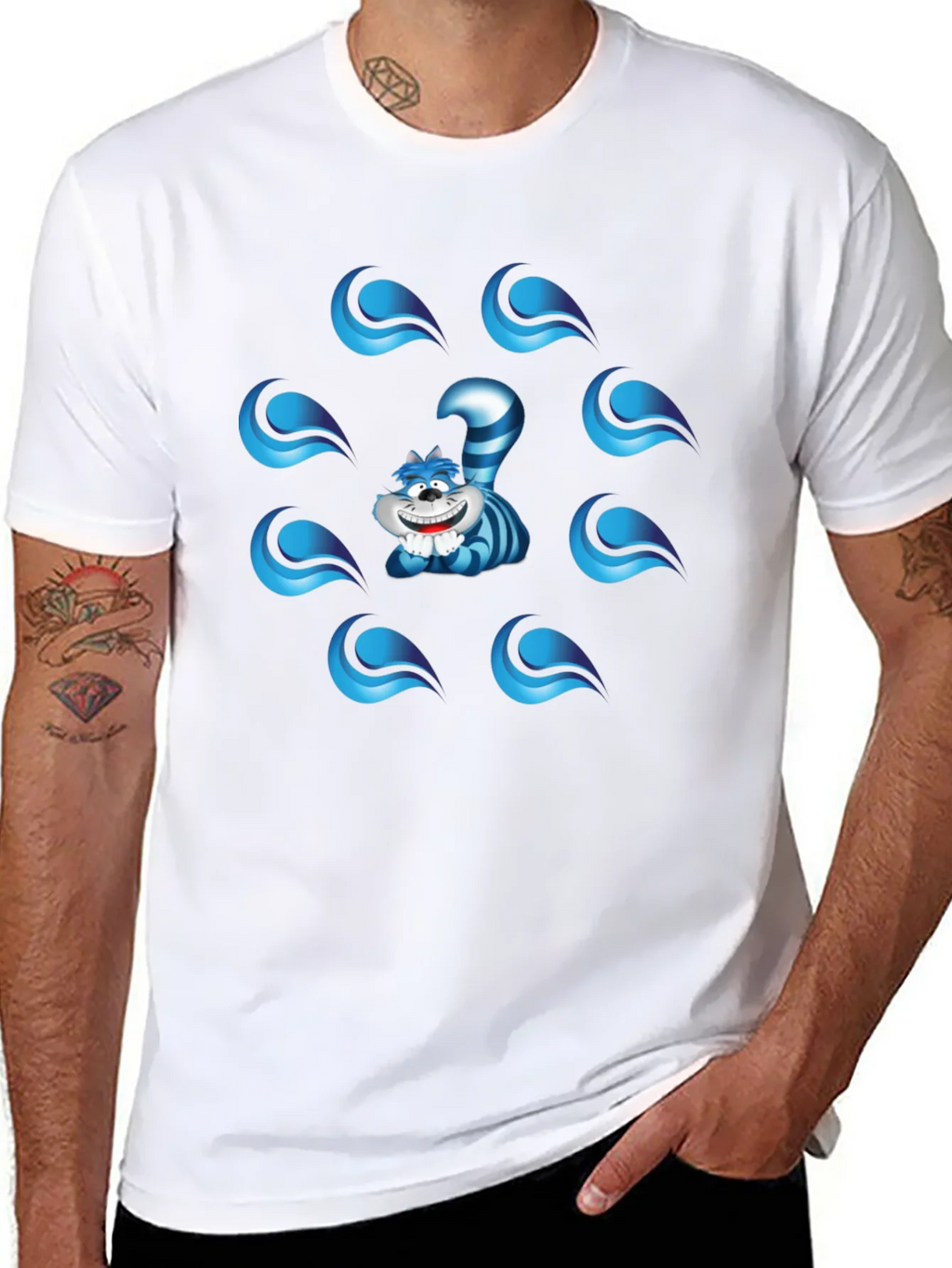 Cheshire Cat Graphic T-Shirt - Mens Black Tee product image 7