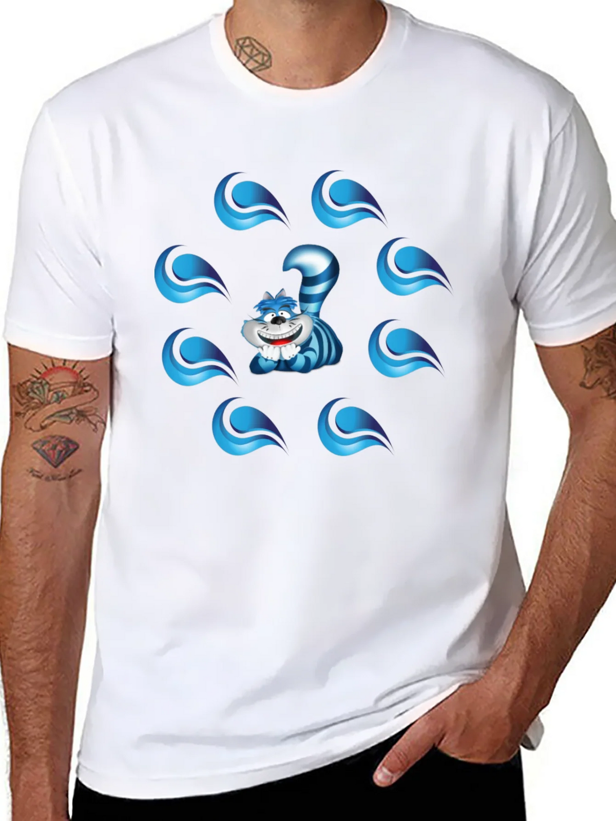 Cheshire Cat Graphic T-Shirt - Mens Black Tee product image 7