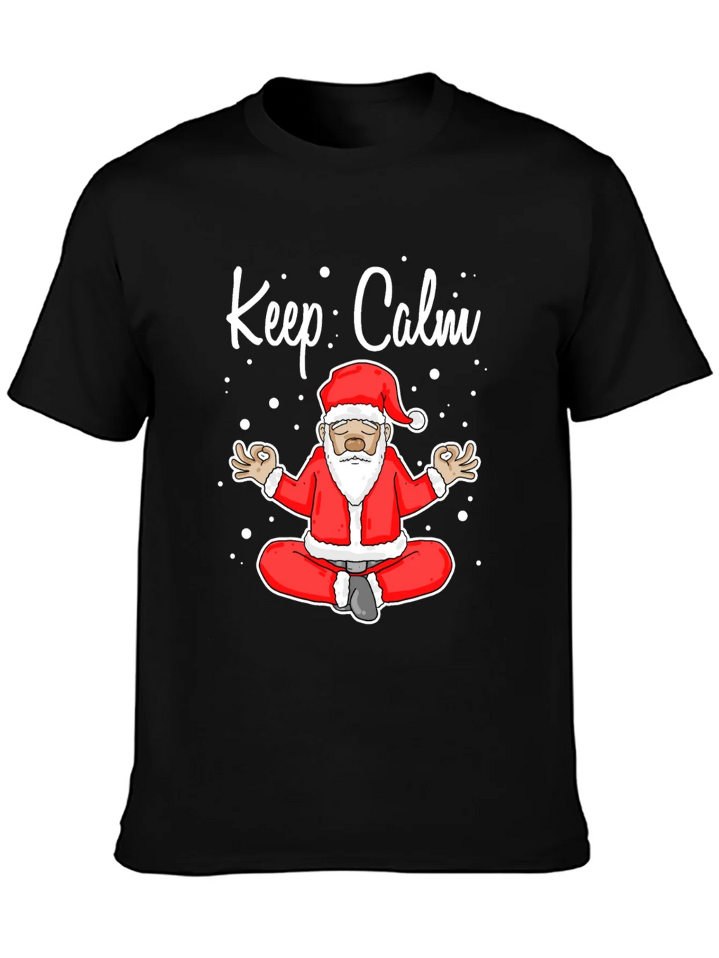 Keep Calm Santa Meditation T-Shirt product image 3