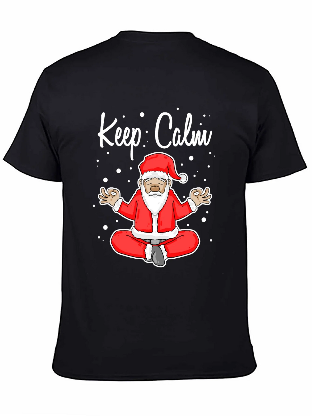 Keep Calm Santa Meditation T-Shirt product image 4
