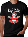 Keep Calm Santa Meditation T-Shirt product image 1