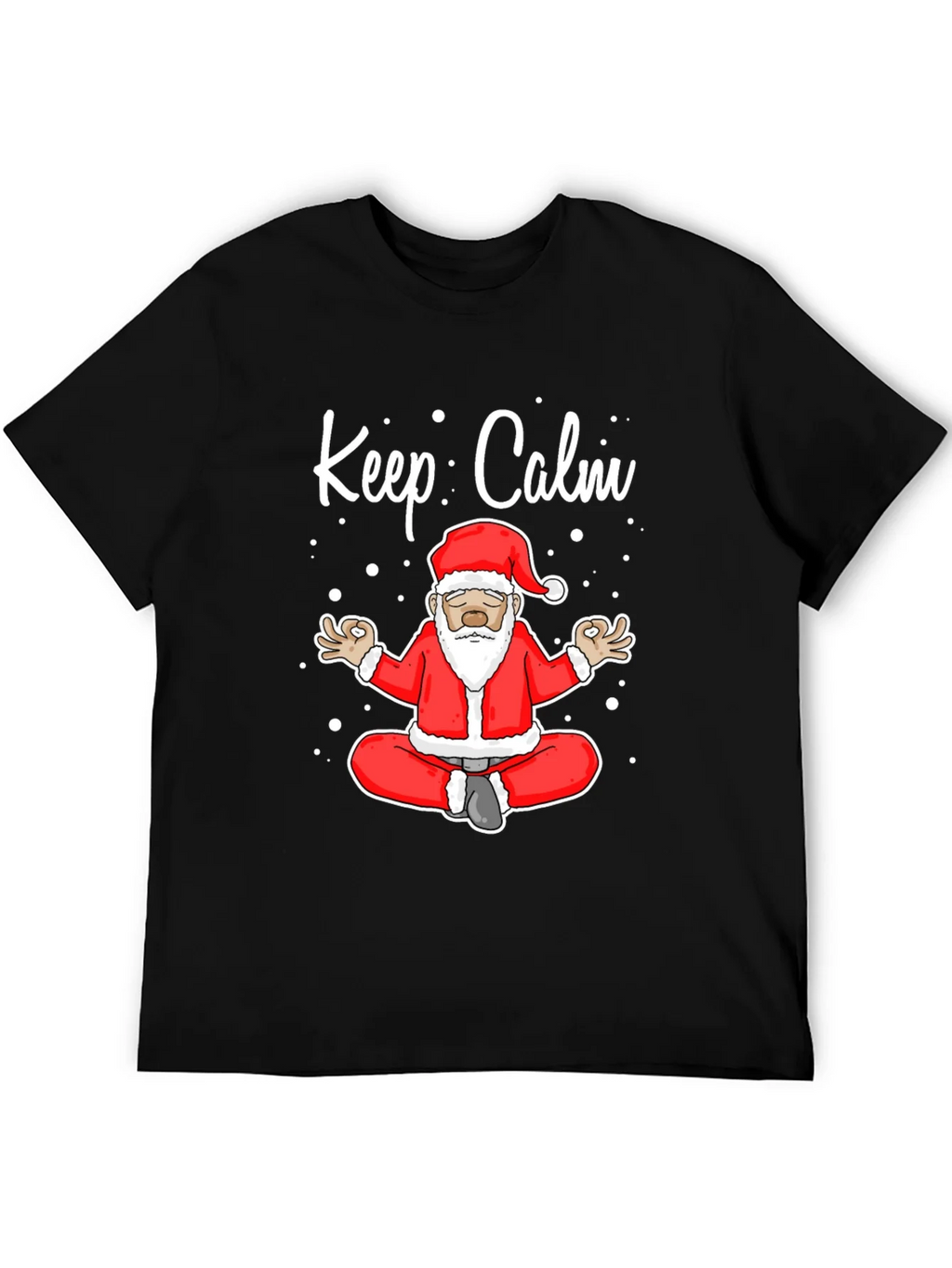Keep Calm Santa Meditation T-Shirt product image 5