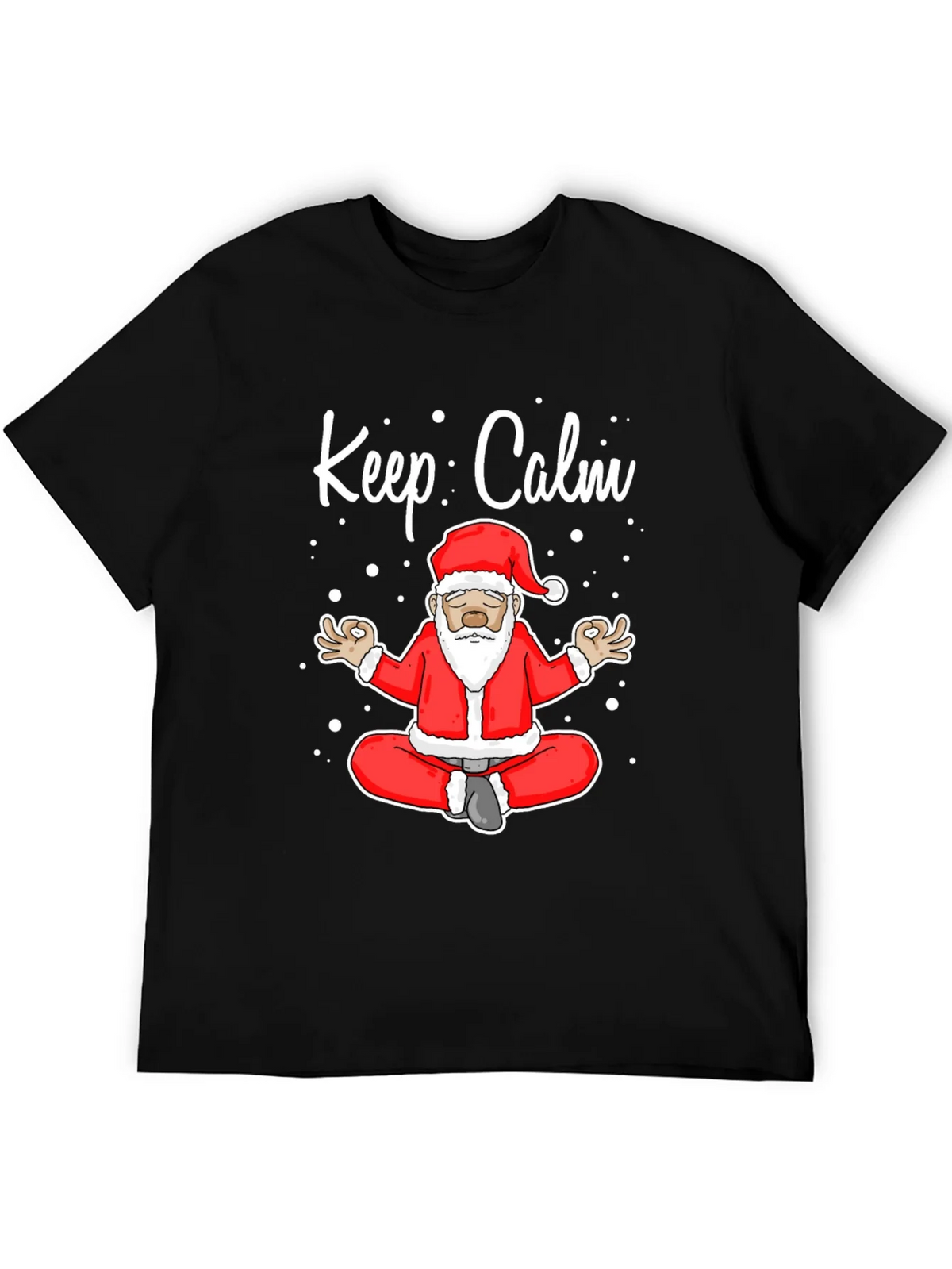 Keep Calm Santa Meditation T-Shirt product image 5