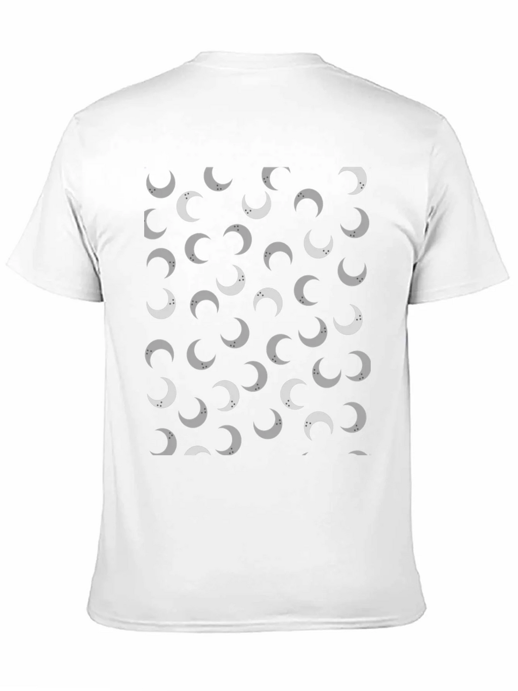 Lunar Crescent Moon Pattern Black T-Shirt product image 7
