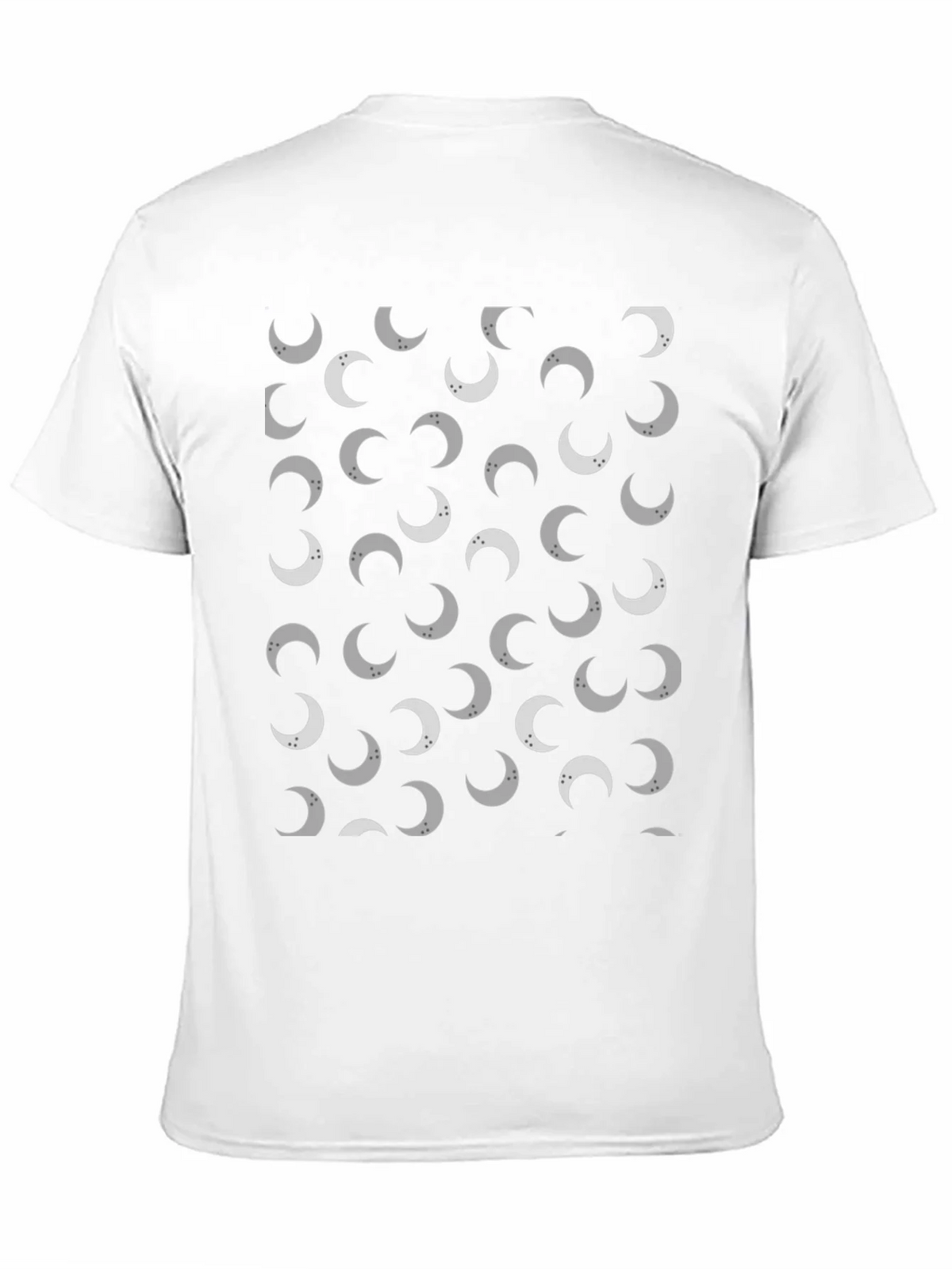 Lunar Crescent Moon Pattern Black T-Shirt product image 7
