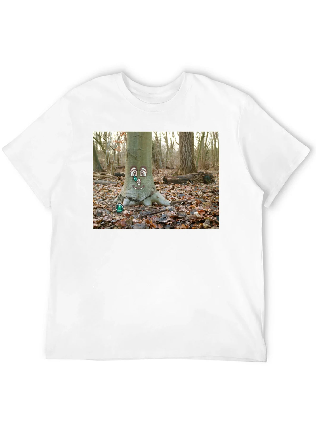 Whimsical Tree Face Graphic Tee - Nature Lovers T-Shirt product image 11