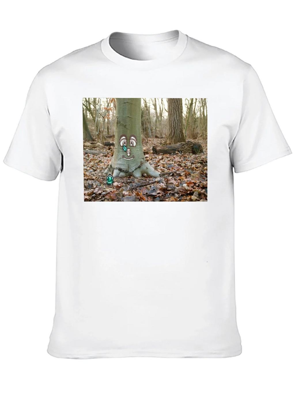 Whimsical Tree Face Graphic Tee - Nature Lovers T-Shirt product image 9