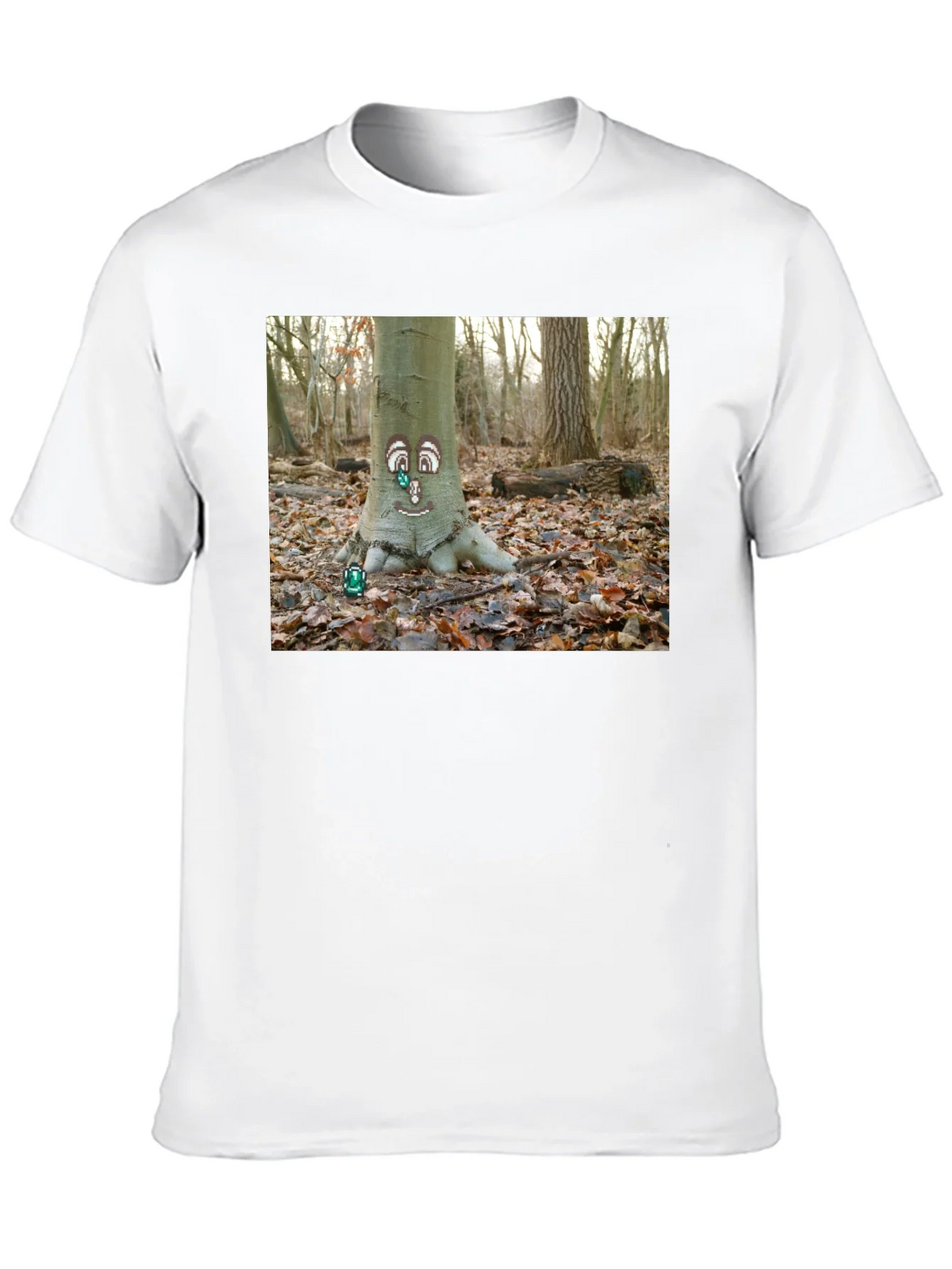 Whimsical Tree Face Graphic Tee - Nature Lovers T-Shirt product image 9