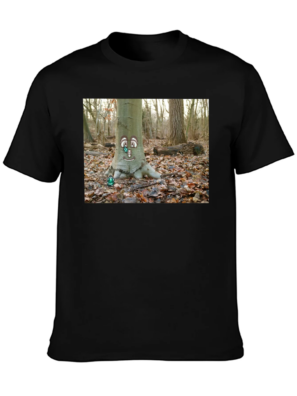 Whimsical Tree Face Graphic Tee - Nature Lovers T-Shirt product image 3