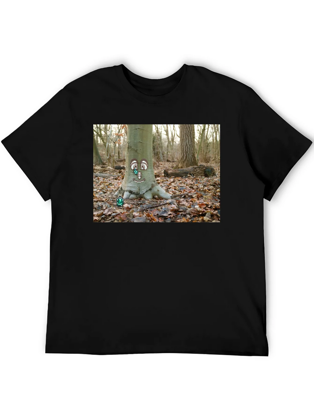 Whimsical Tree Face Graphic Tee - Nature Lovers T-Shirt product image 5