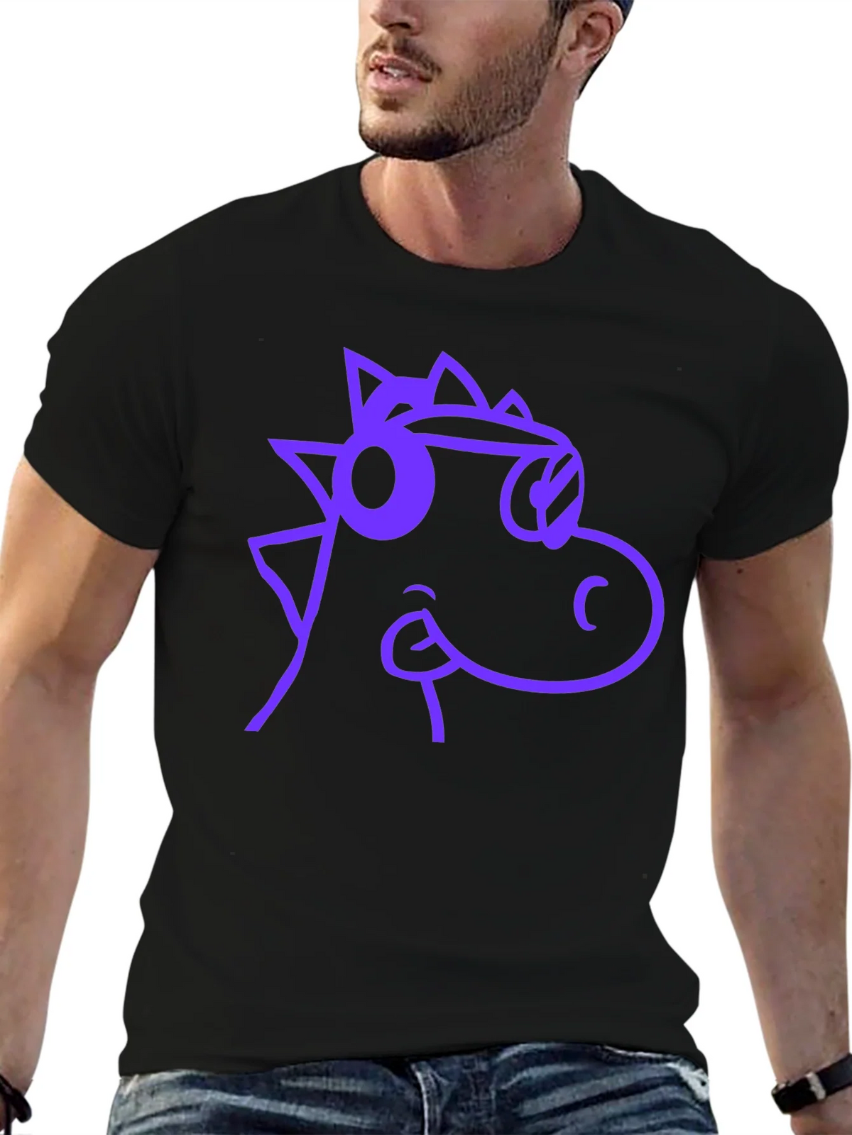 Cool Dino Graphic Tee - Casual Black T-Shirt product image 6