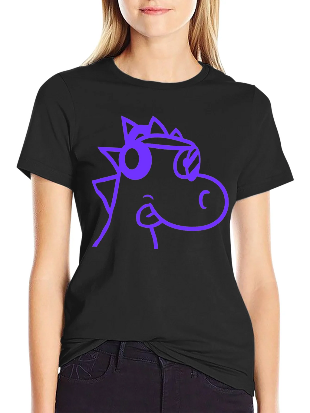Cool Dino Graphic Tee - Casual Black T-Shirt product image 2