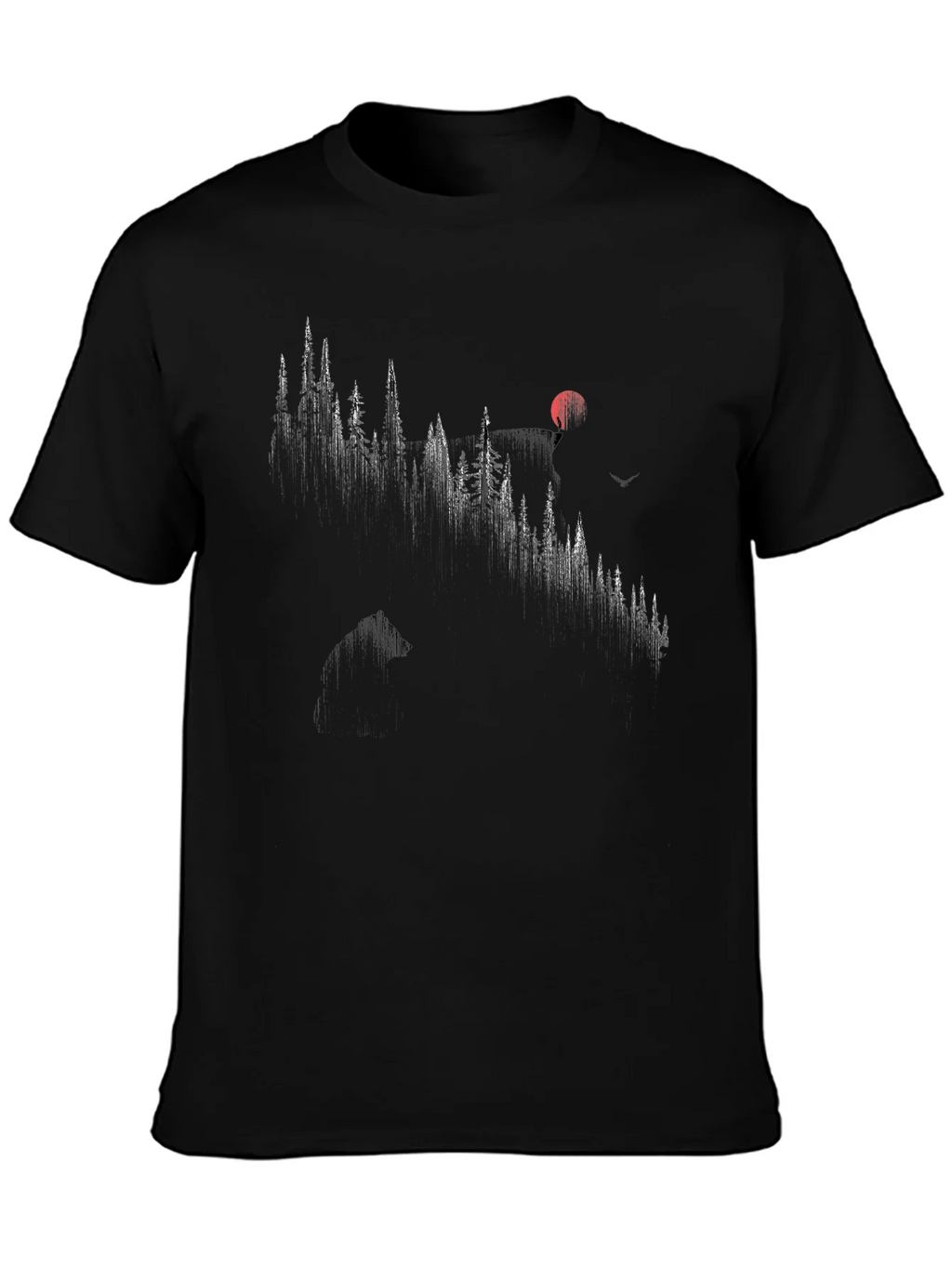 Forest Sunset Graphic Tee - Black product image 2