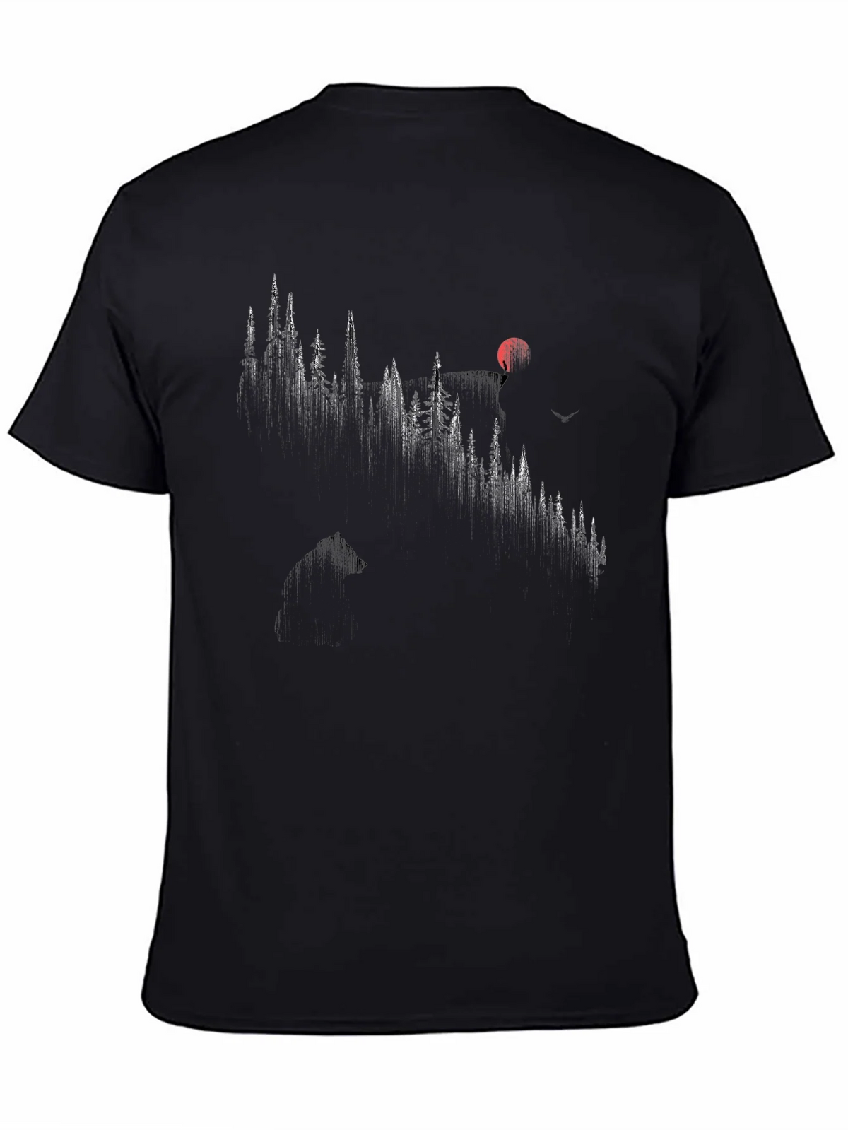 Forest Sunset Graphic Tee - Black product image 3