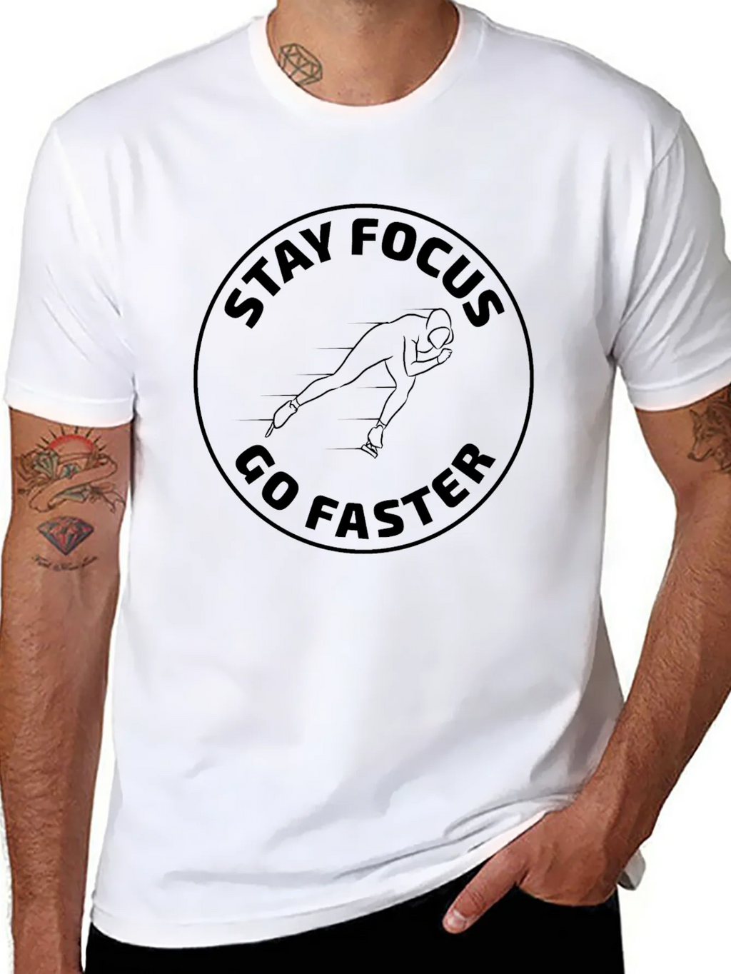 Stay Focus Go Faster Black T-Shirt product image 7