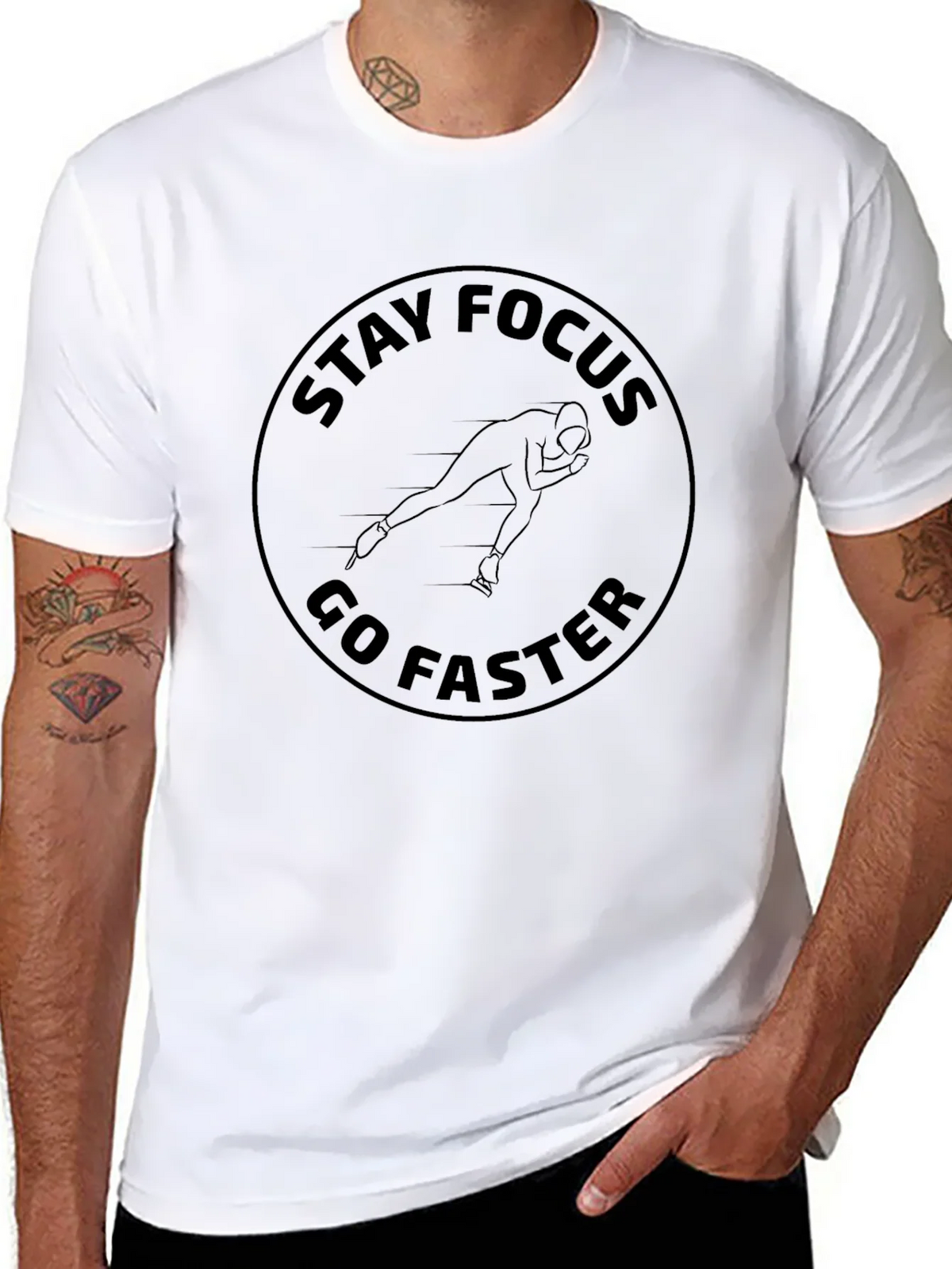 Stay Focus Go Faster Black T-Shirt product image 7