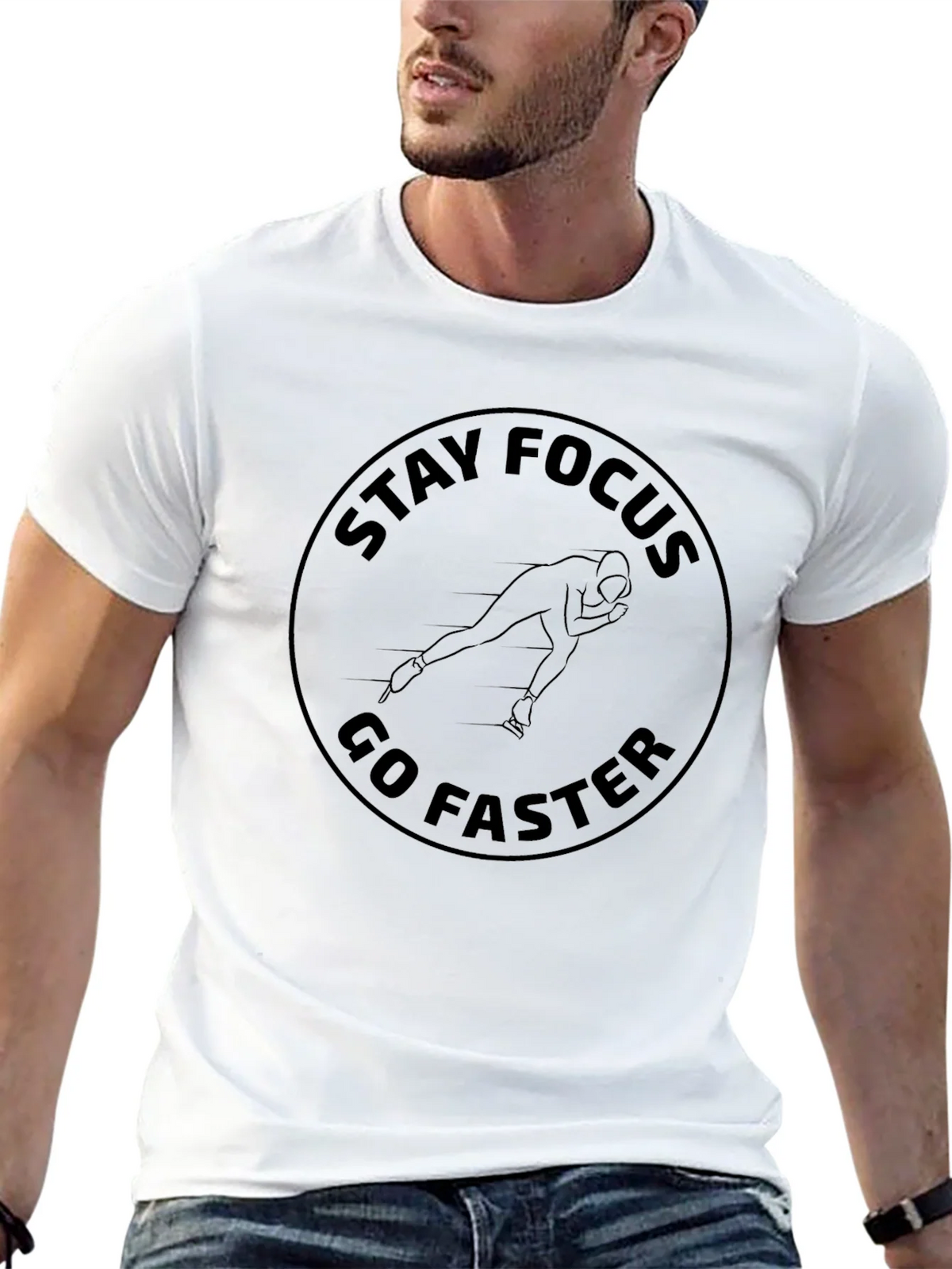 Stay Focus Go Faster Black T-Shirt product image 12