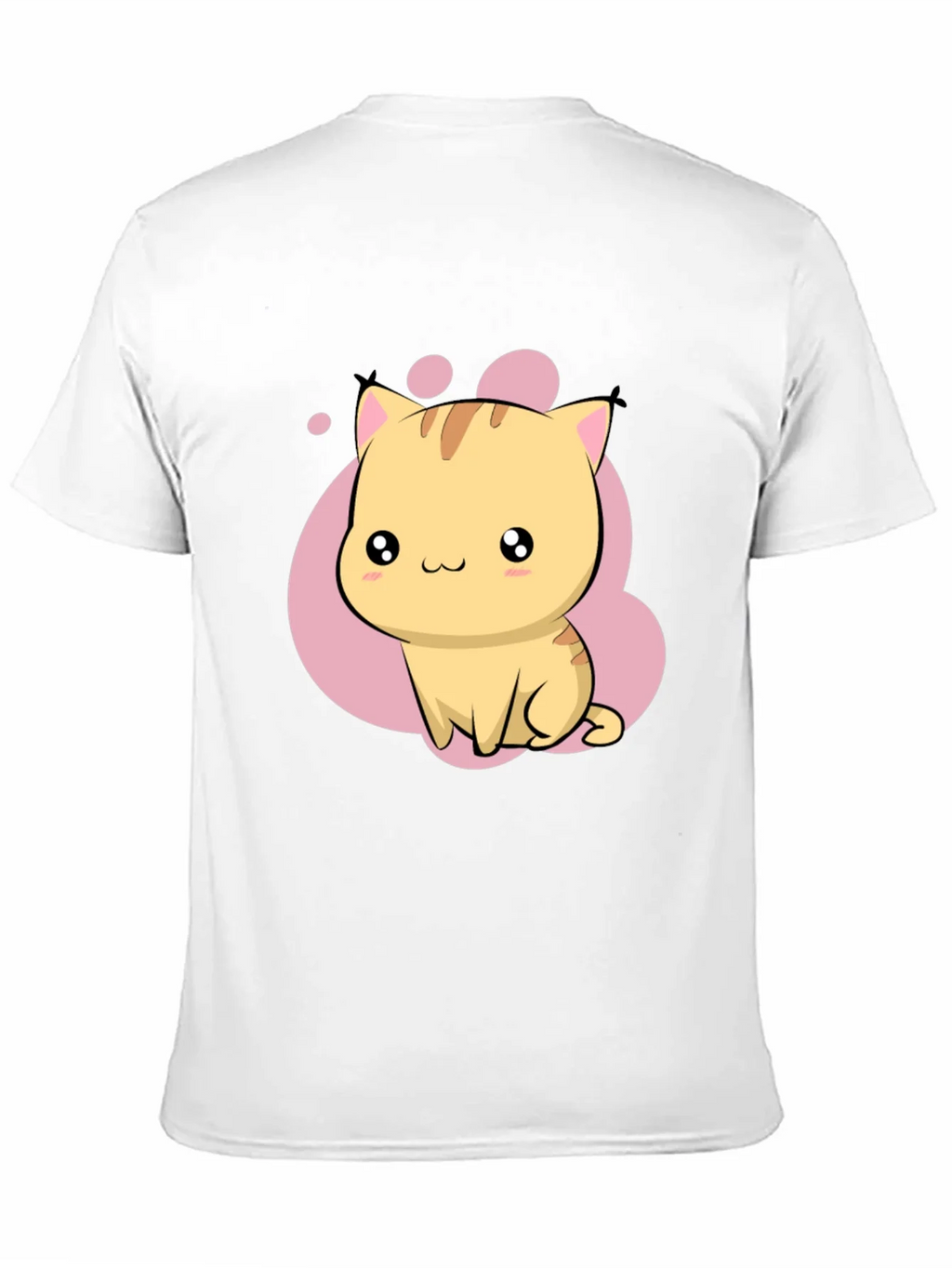 Cute Kawaii Cat Graphic Black T-Shirt product image 10